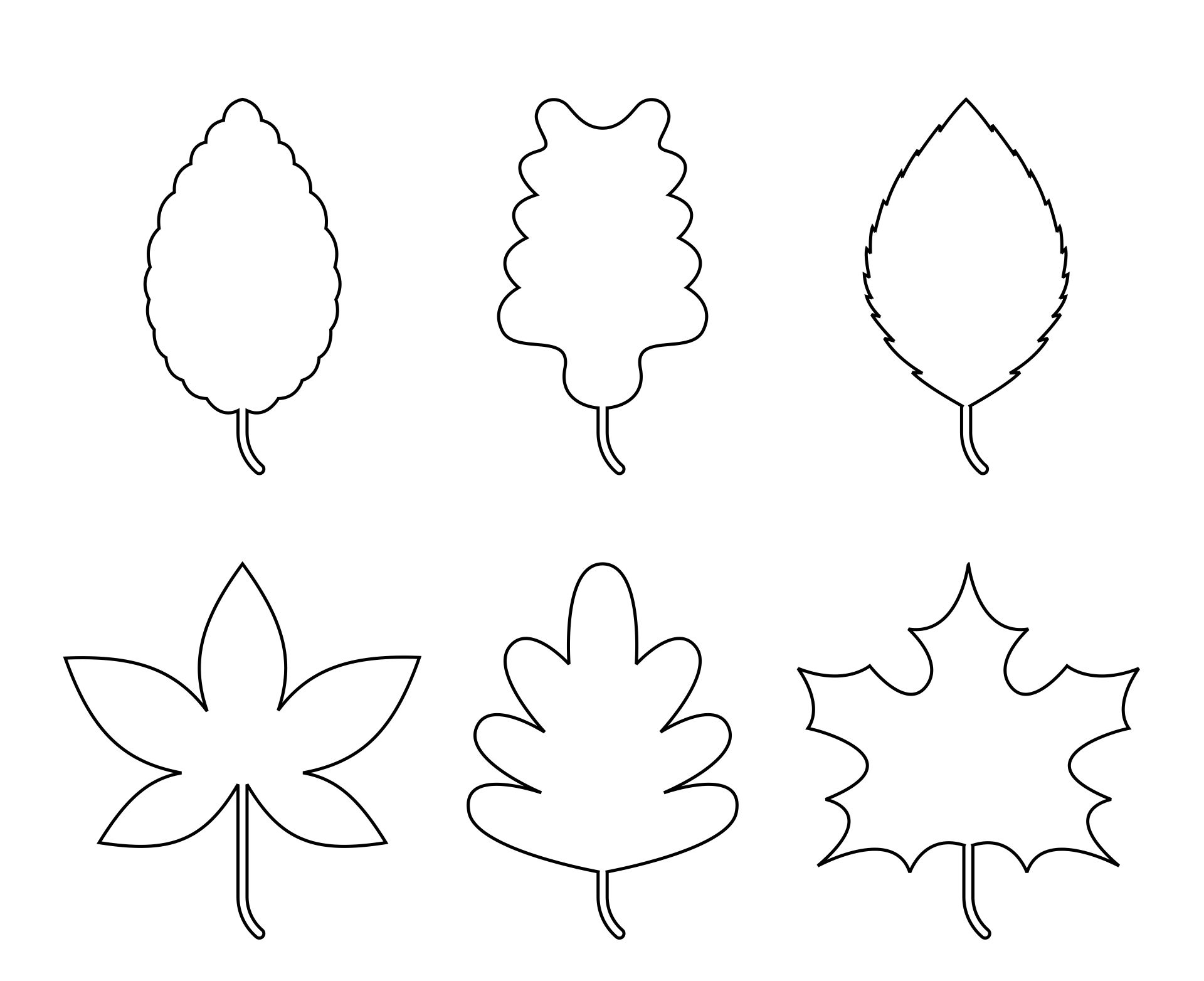 Printable Leaf Pattern Template