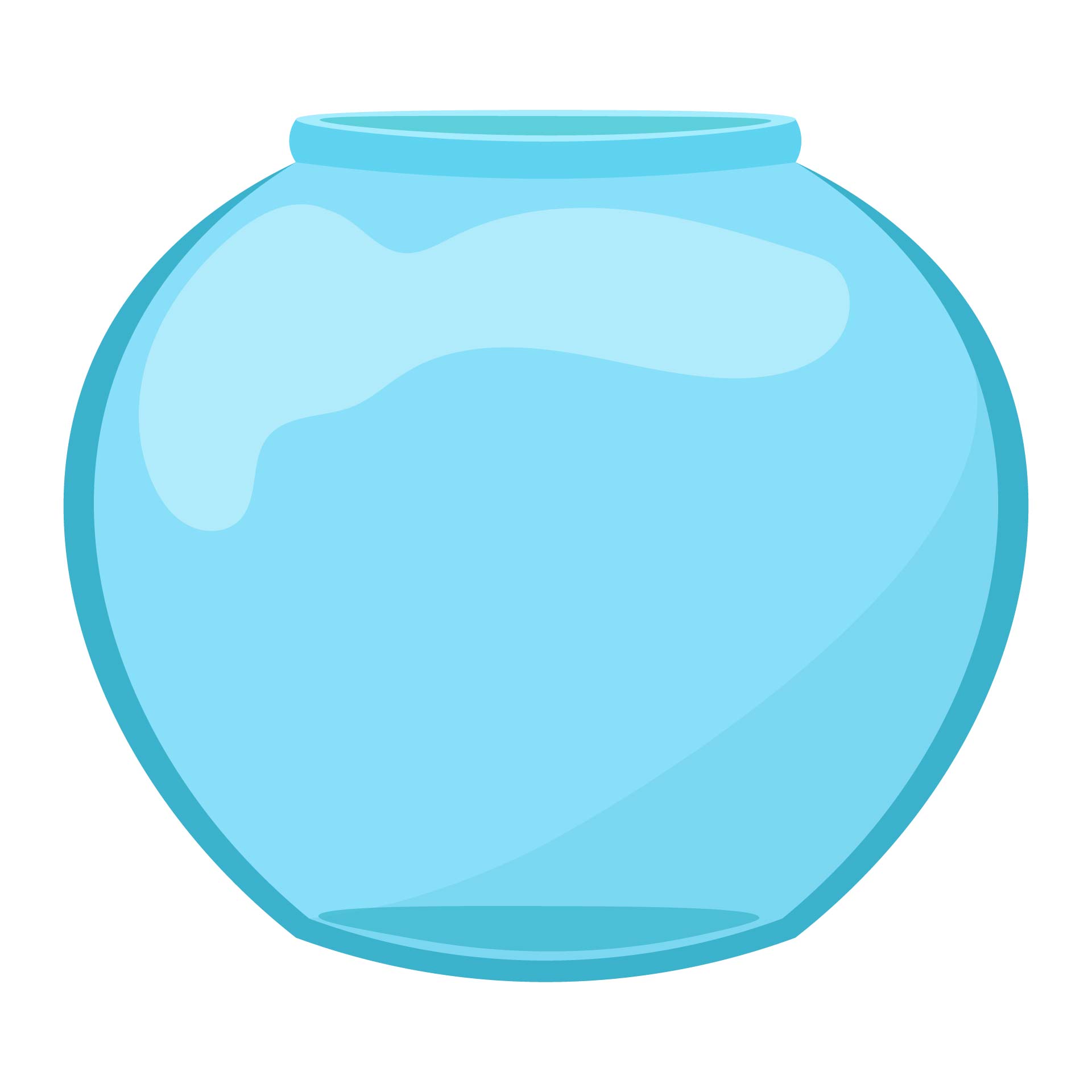 fish bowl outline clipart