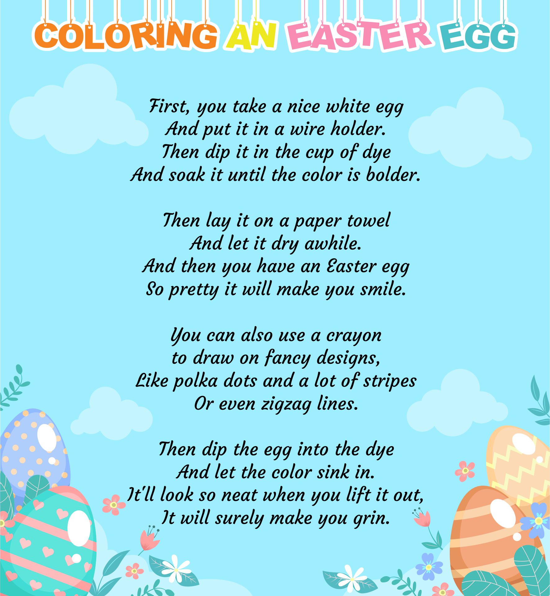 Printable Easter Poems