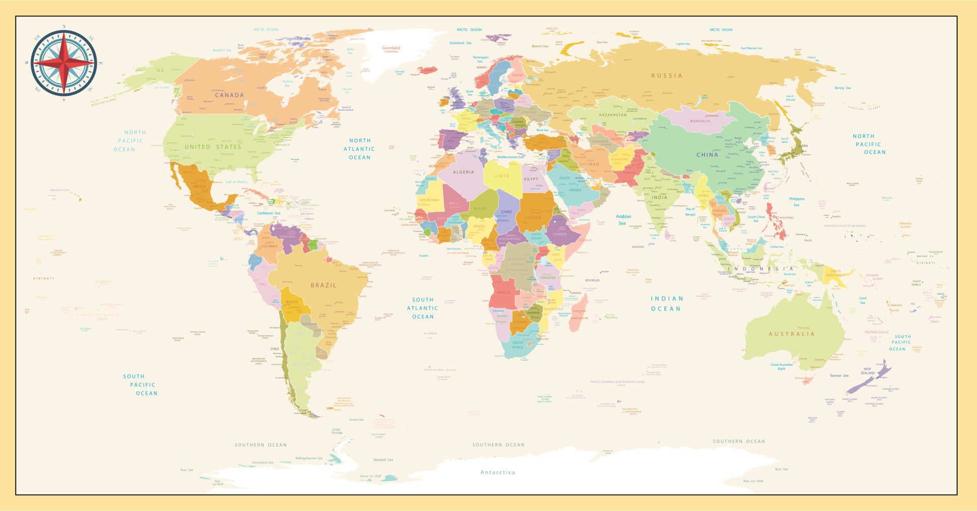 Rand McNally World Wall Map