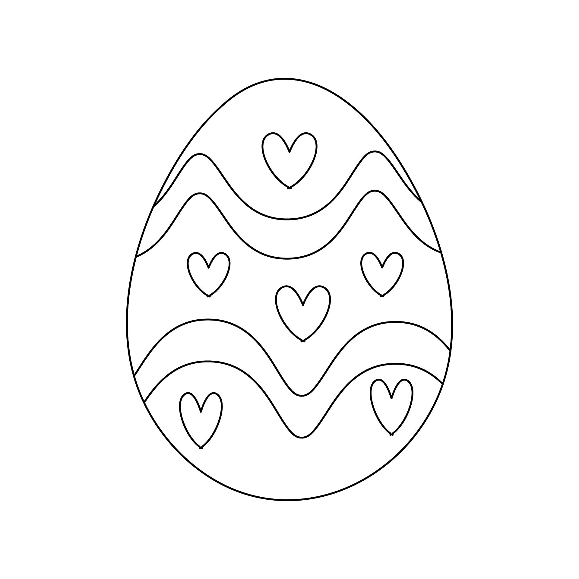 Template Easter Egg Coloring Pages