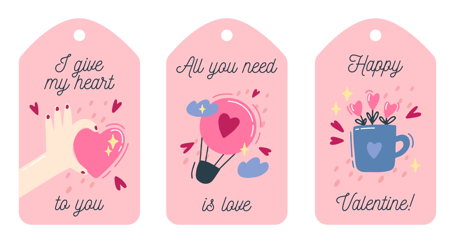 Valentines Gift Tags Printable Template