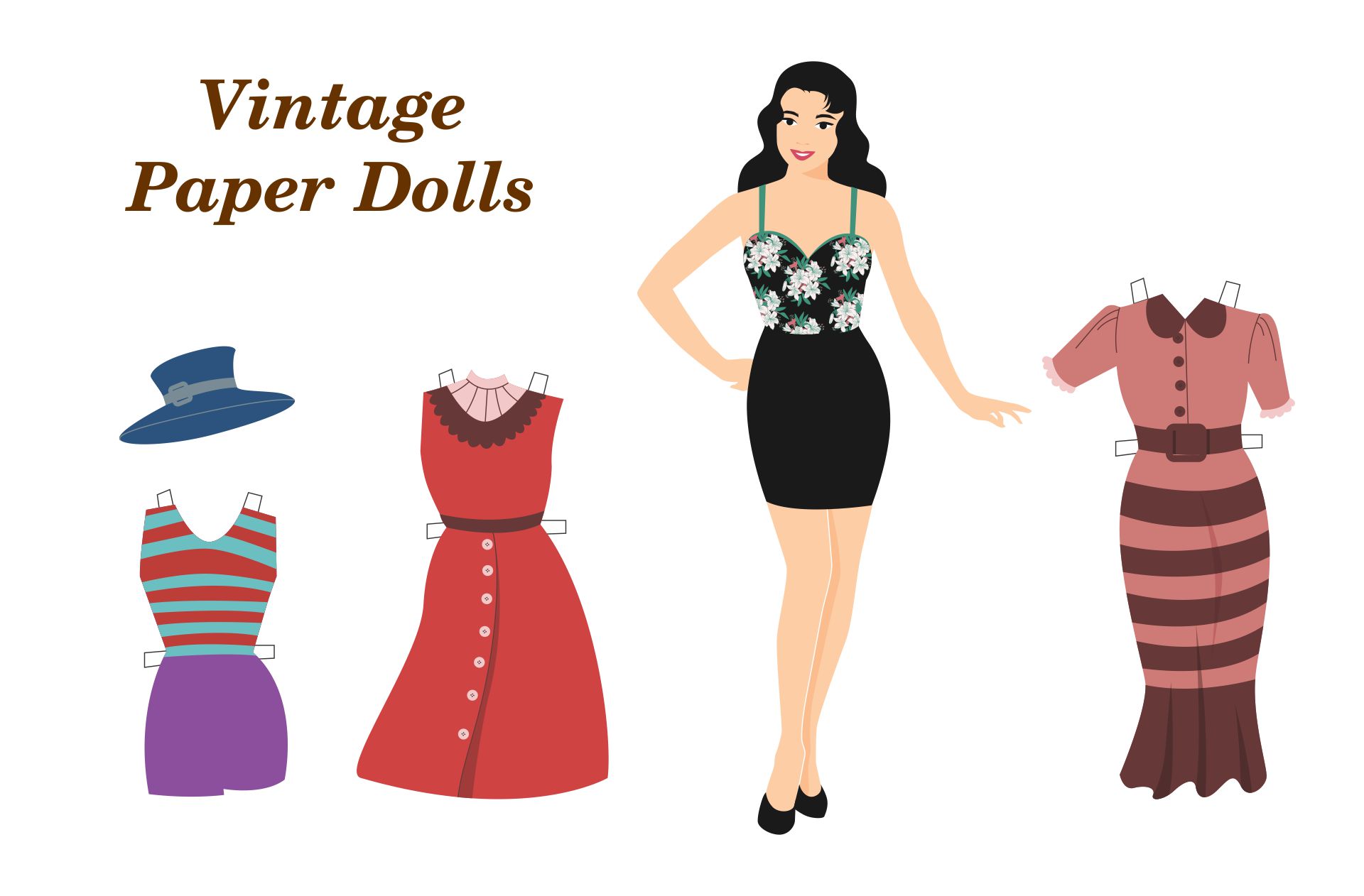 Vintage Paper Dolls Printable