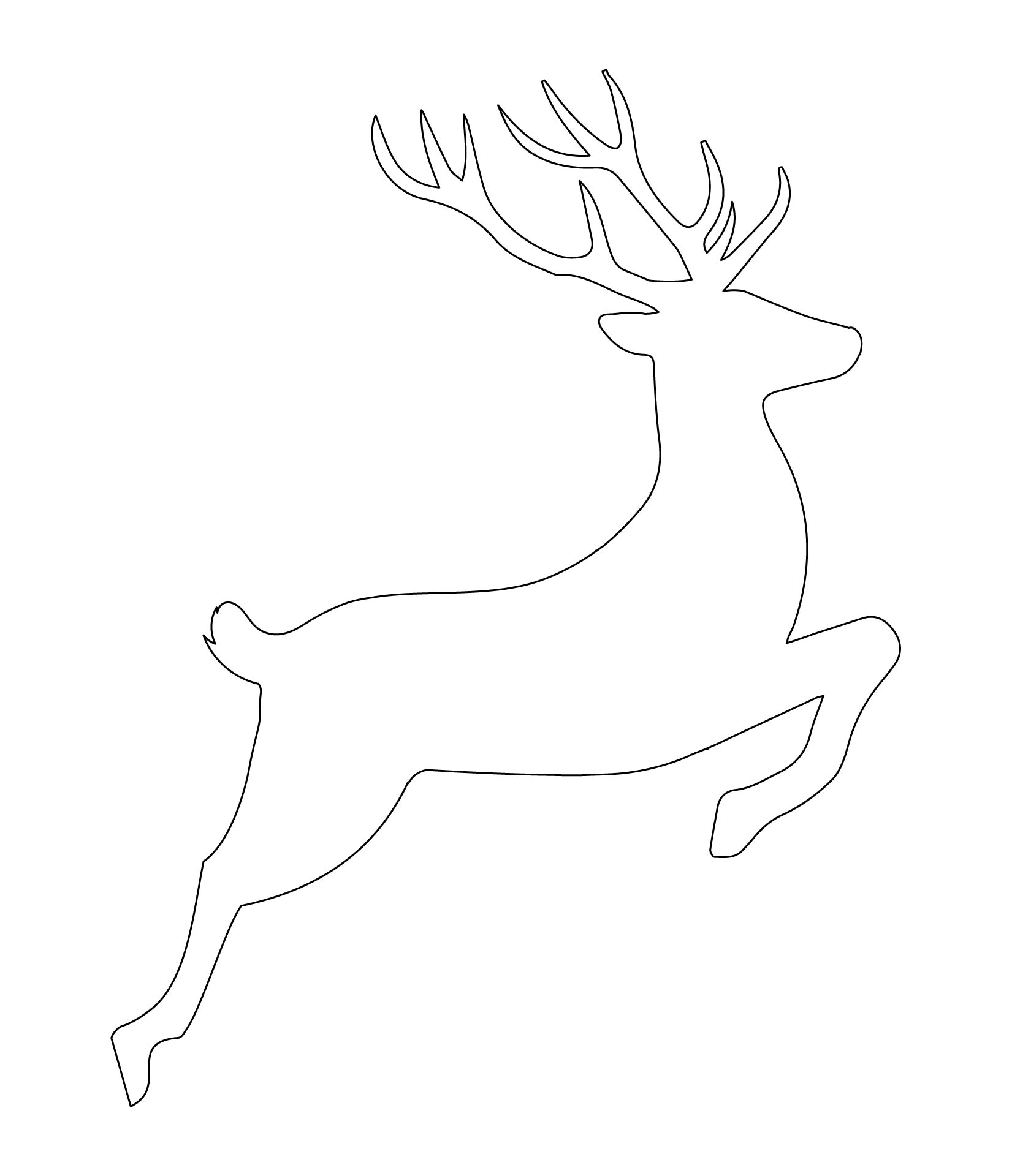  Printable Reindeer Silhouette