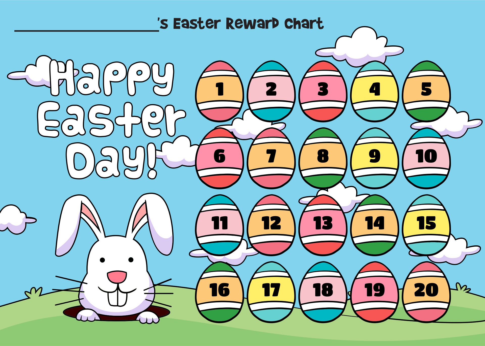 Easter Bunny Eggs Charts