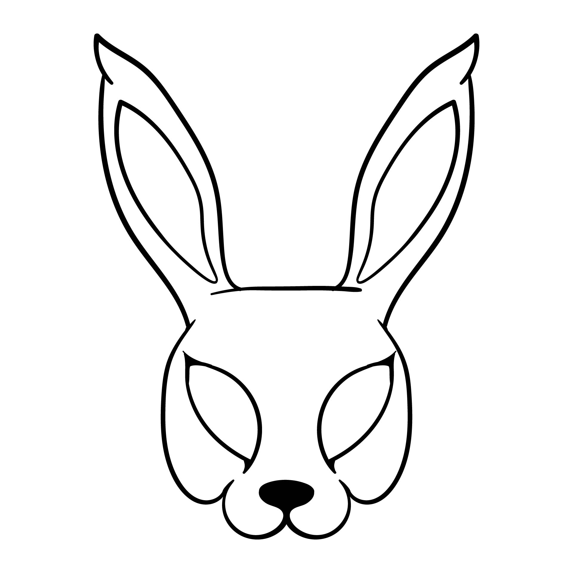 Easter Bunny Face Mask Template