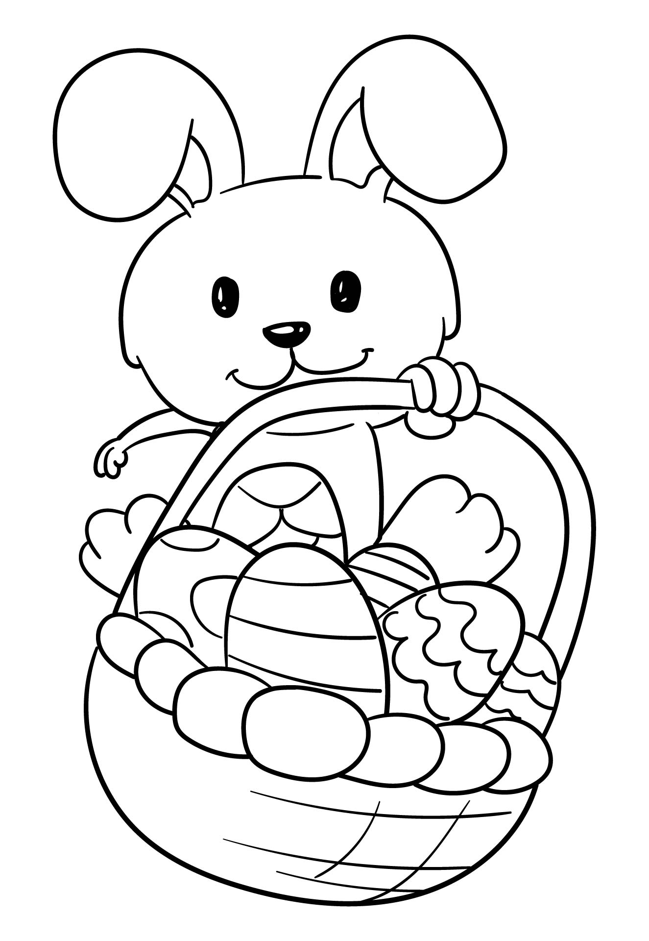 Printable Animal Coloring Pages Easter Eggs