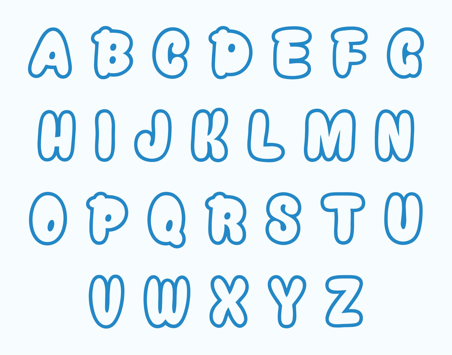 Printable Bubble Letters