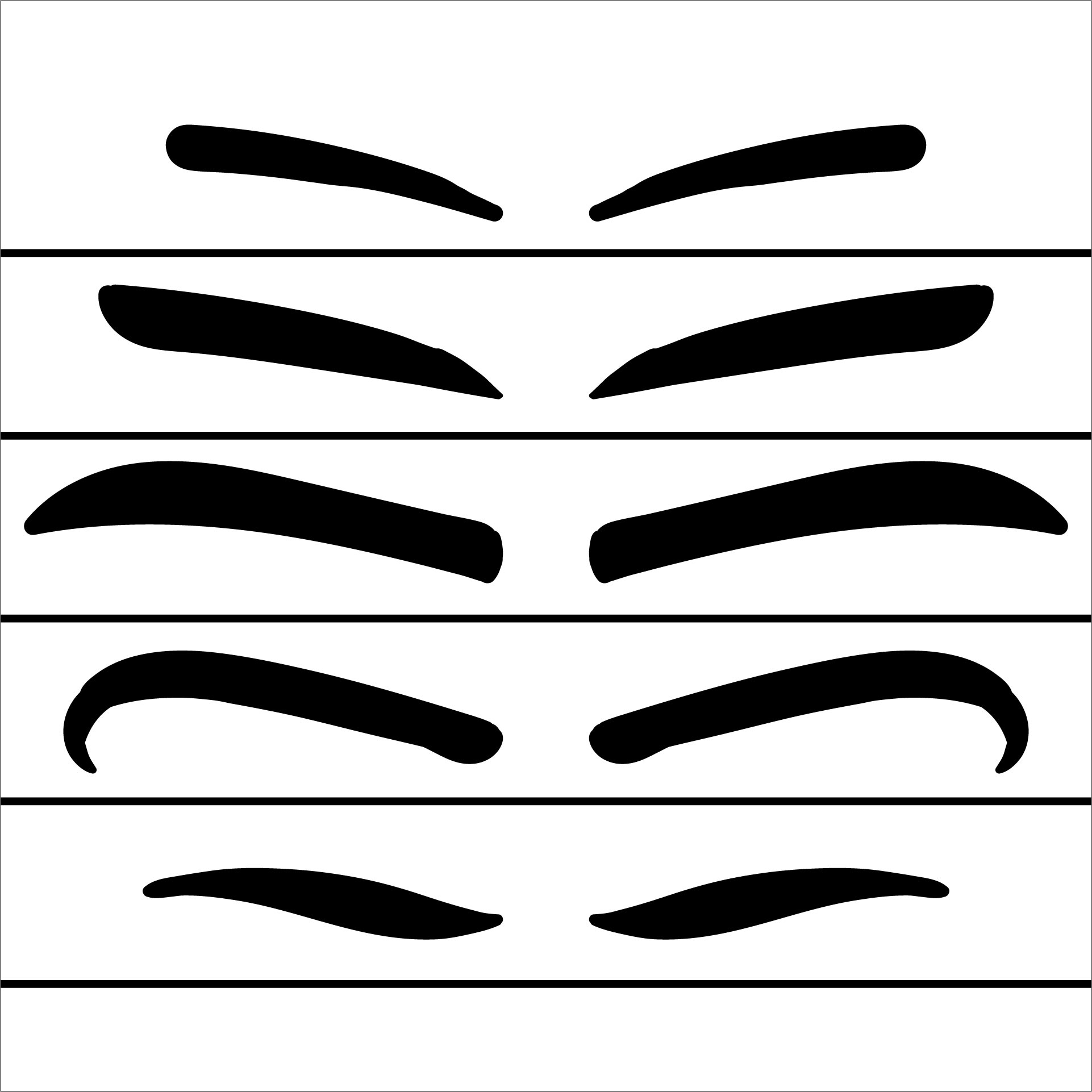 4 best printable eyebrow stencils kit printableecom