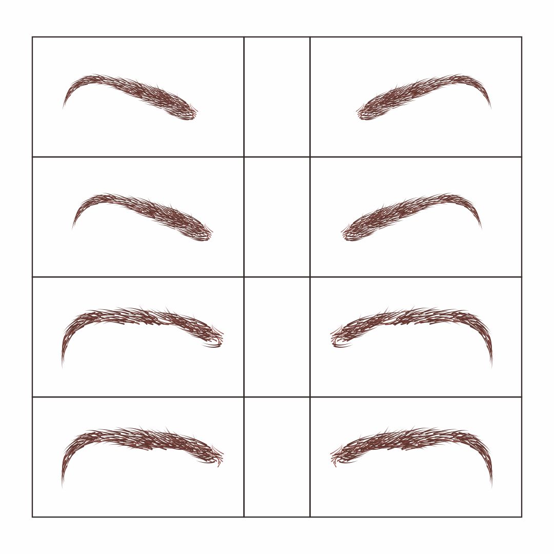 Traceable Printable Eyebrow Stencils Real Size