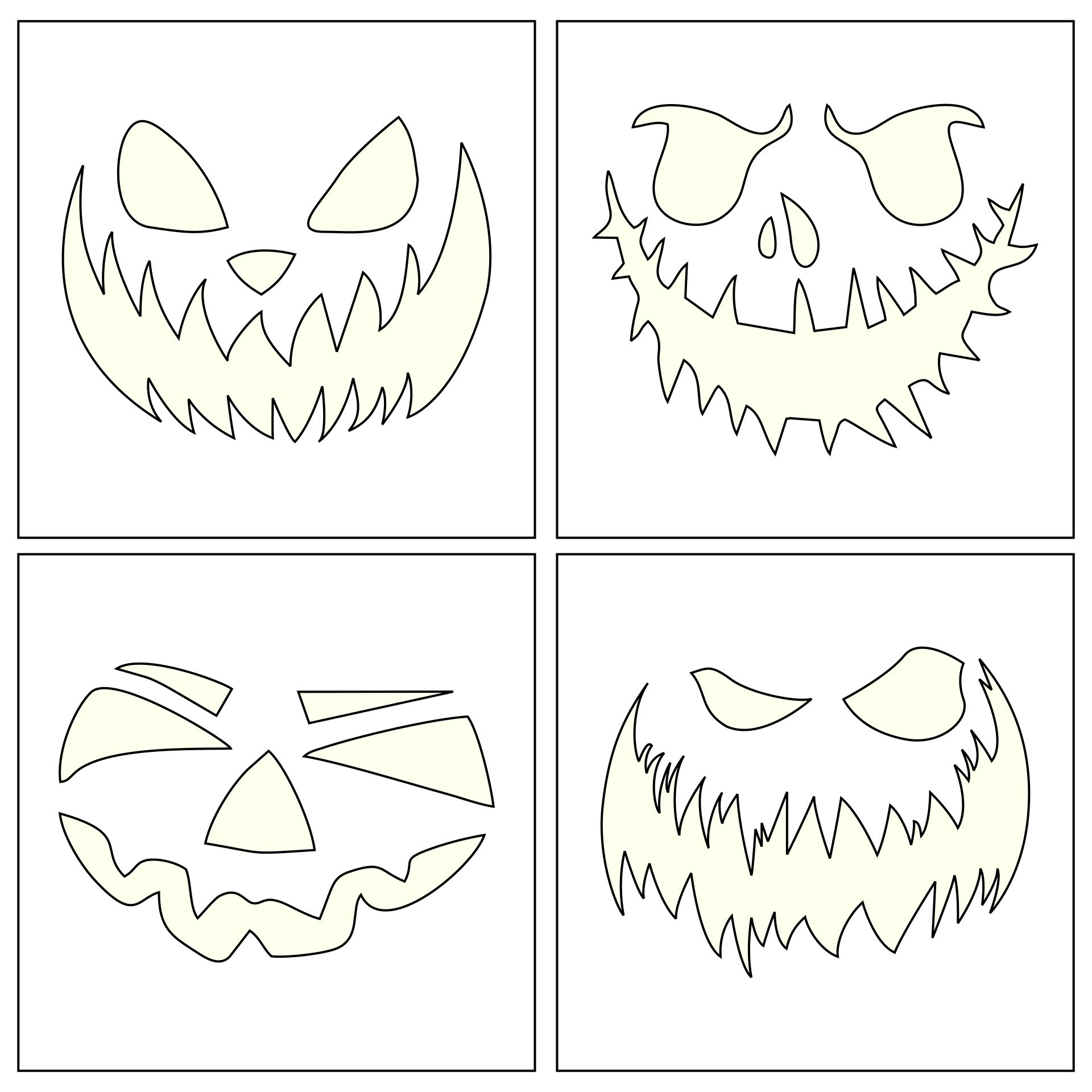 Printable Pumpkin Stencils Scary - Printable World Holiday