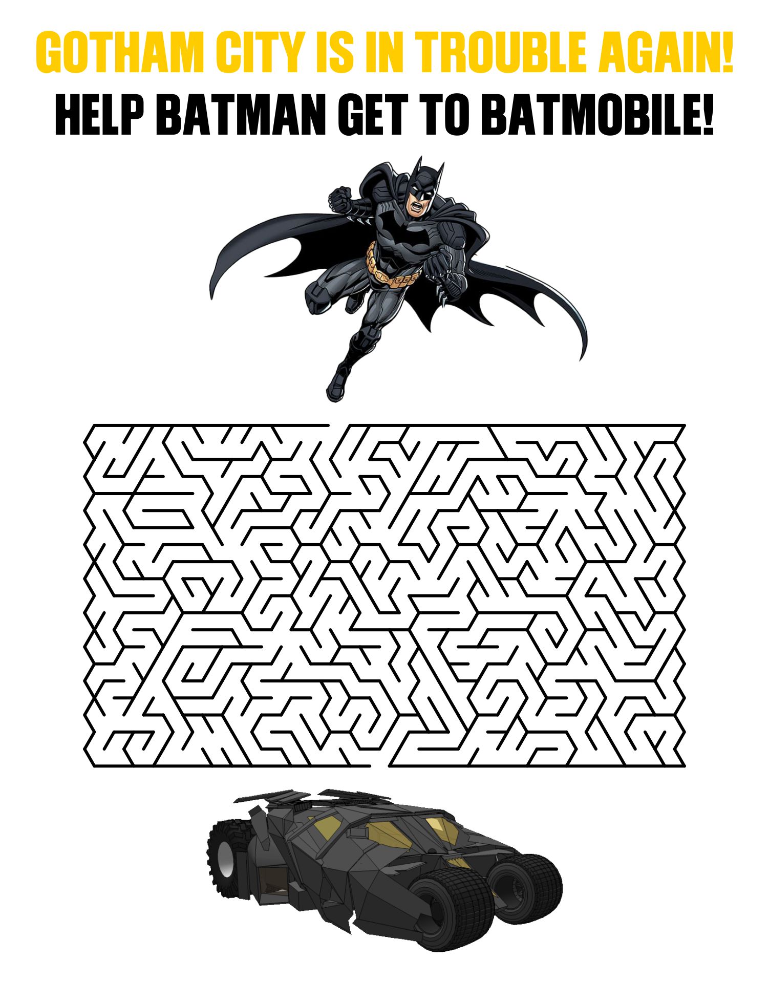 Superhero Mazes - 10 Free PDF Printables | Printablee