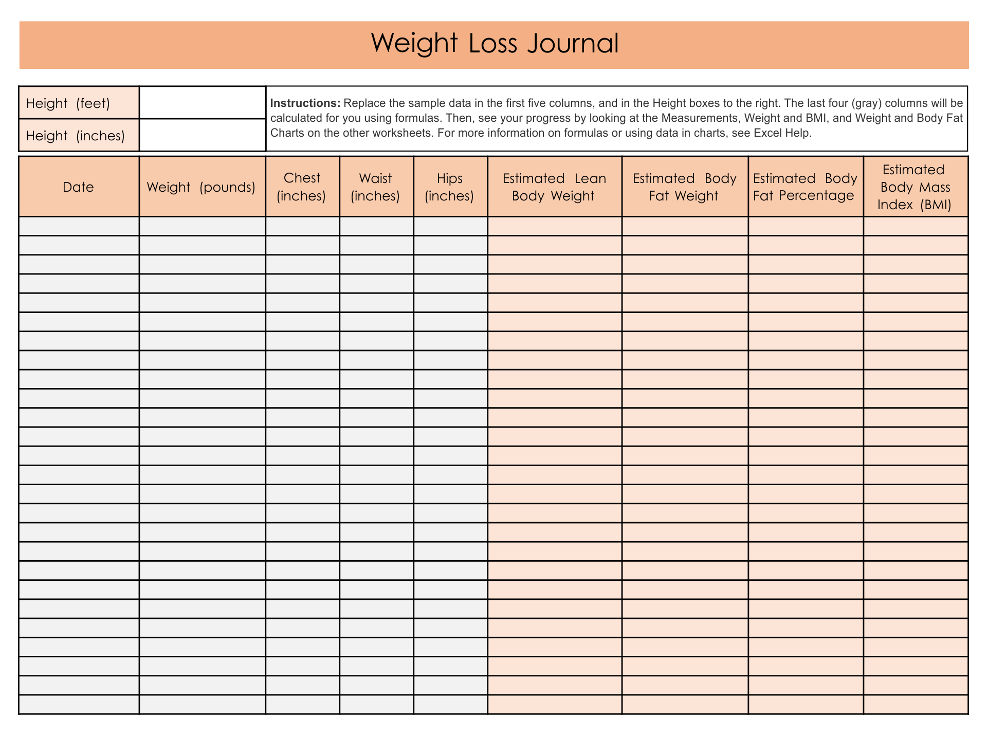 8 Best Weight Loss Diary Printable - printablee.com