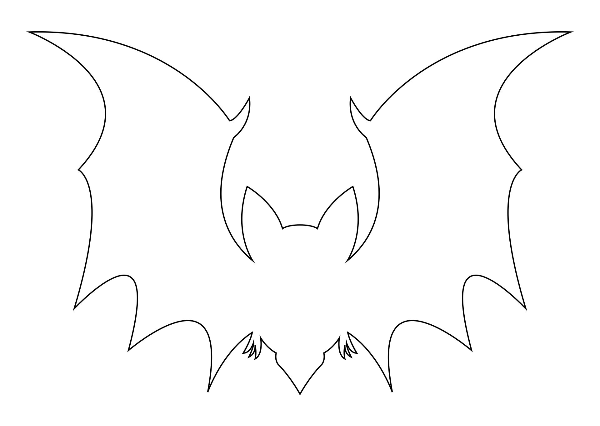 Halloween Bat Outline Clip Art