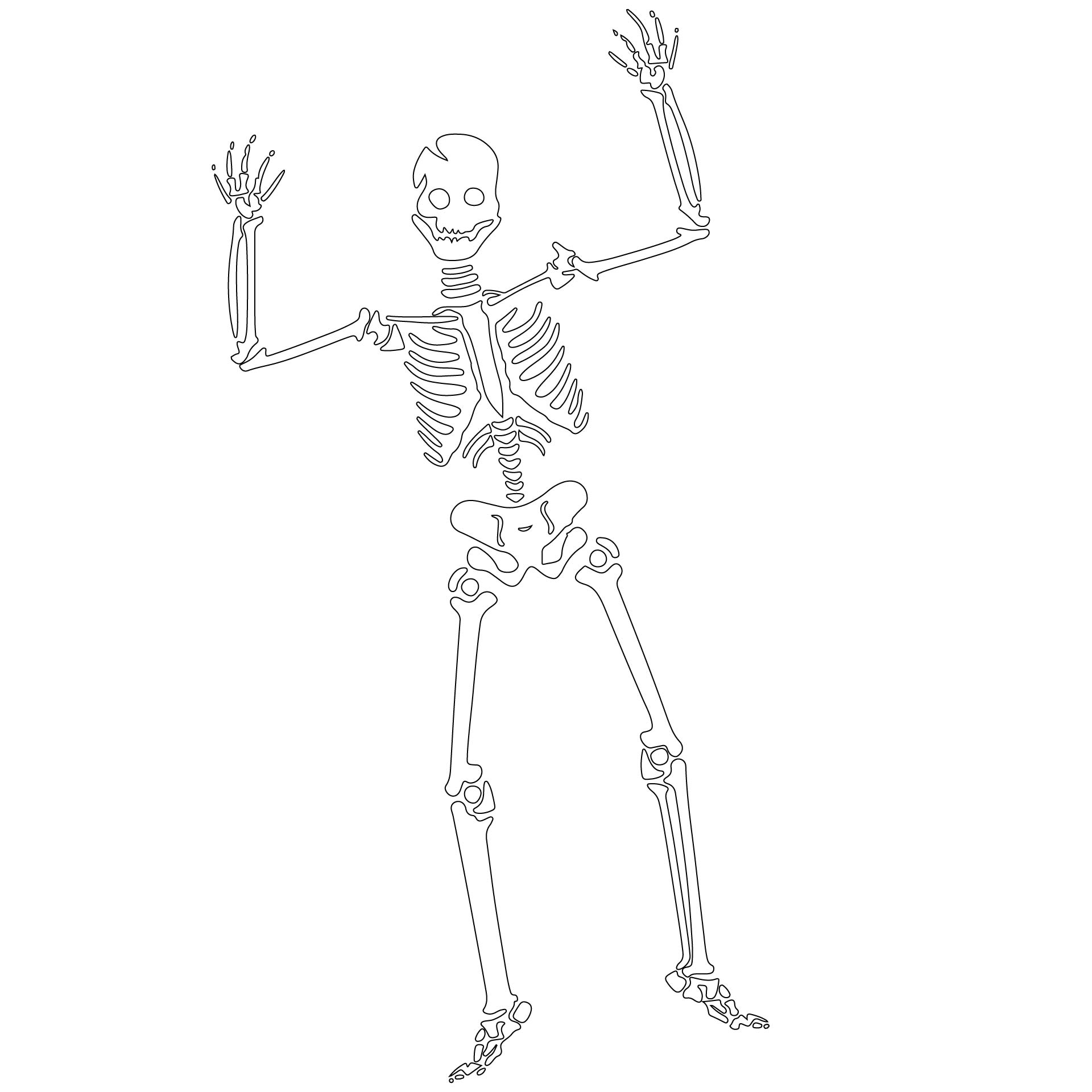 Halloween Skeleton Coloring Pages Printables