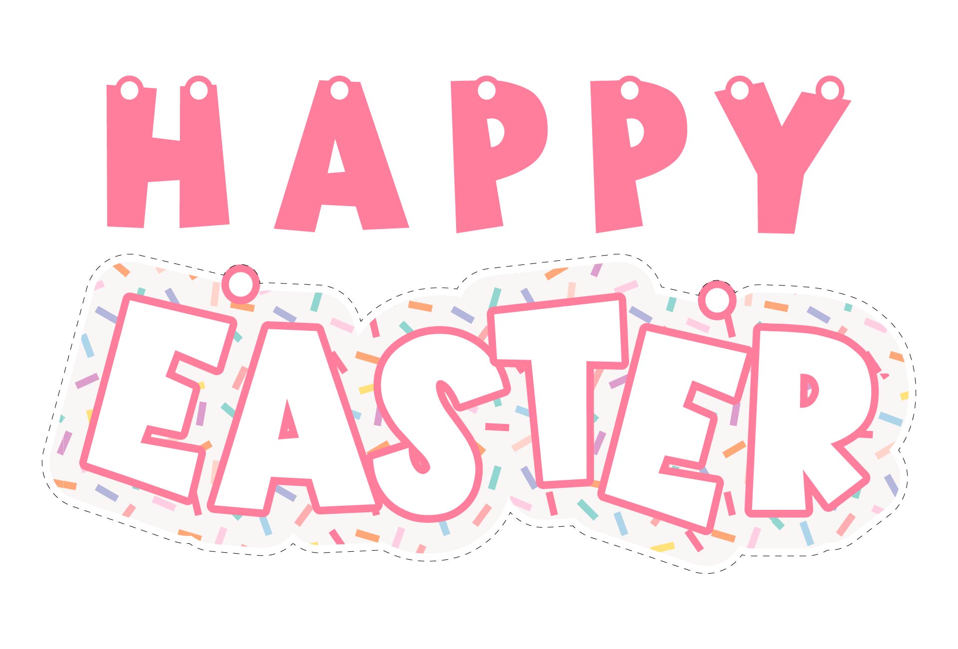 Happy Easter Banner Printable Free