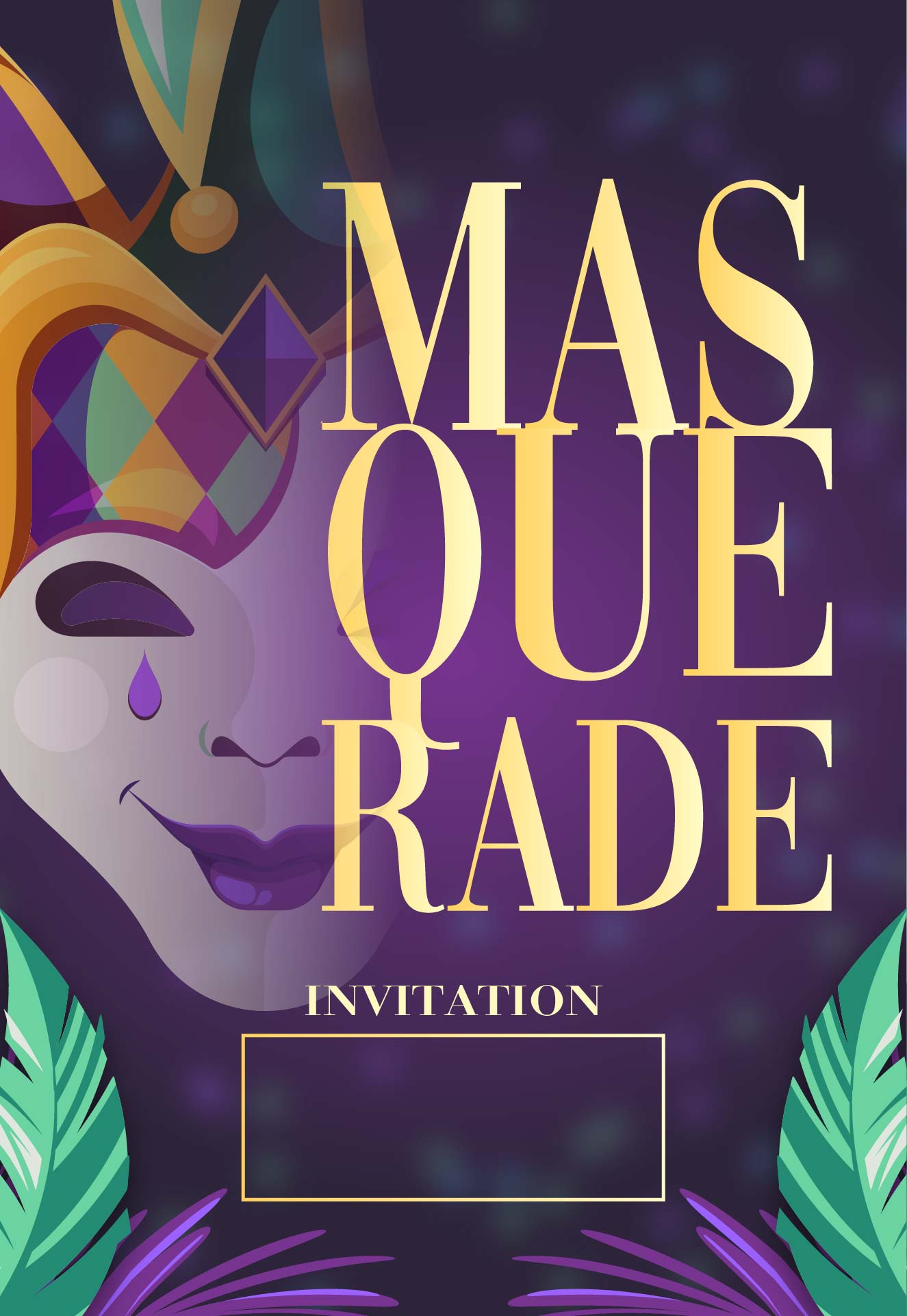 Masquerade Masks Invitations Templates