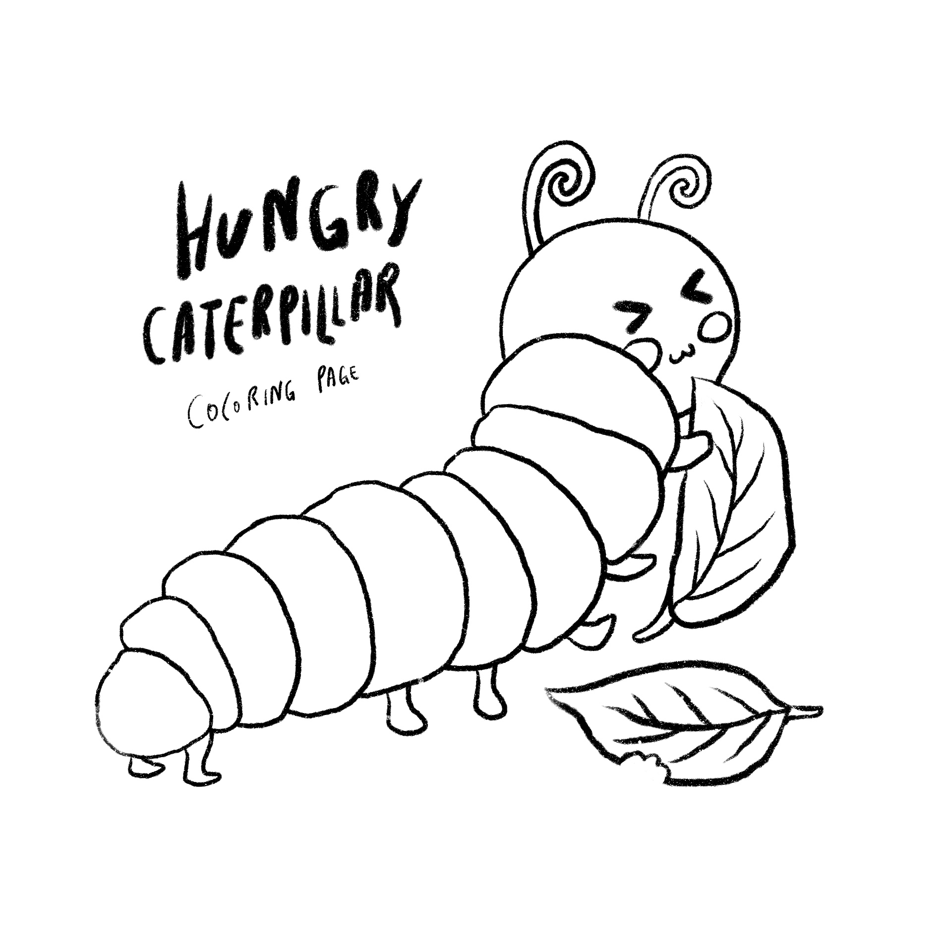 Preschool Caterpillar Coloring Pages