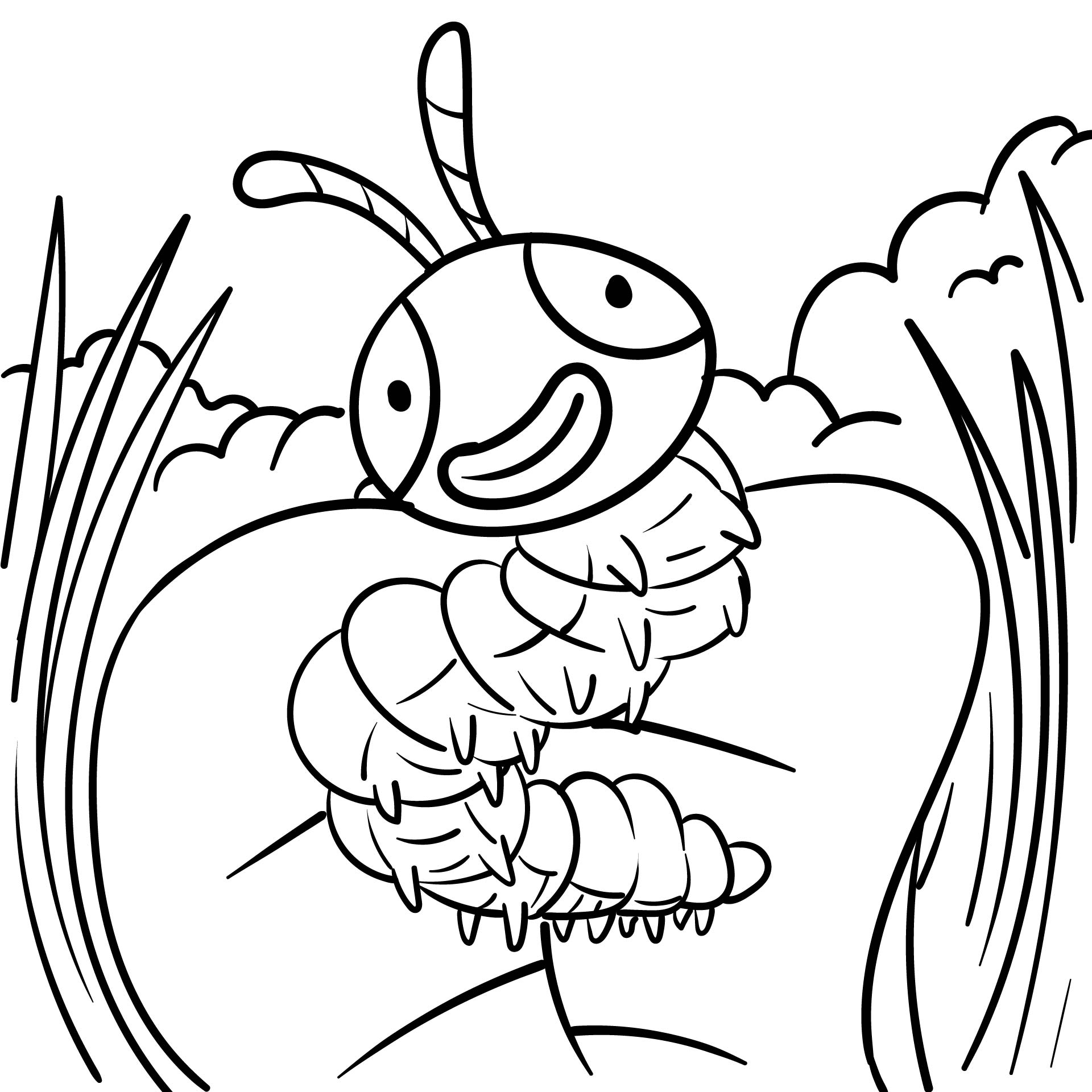 Printable Caterpillar Coloring Pages for Kids