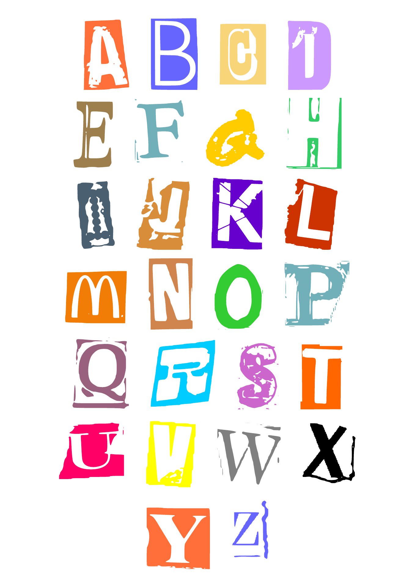 Printable Magazine Letters Printable World Holiday