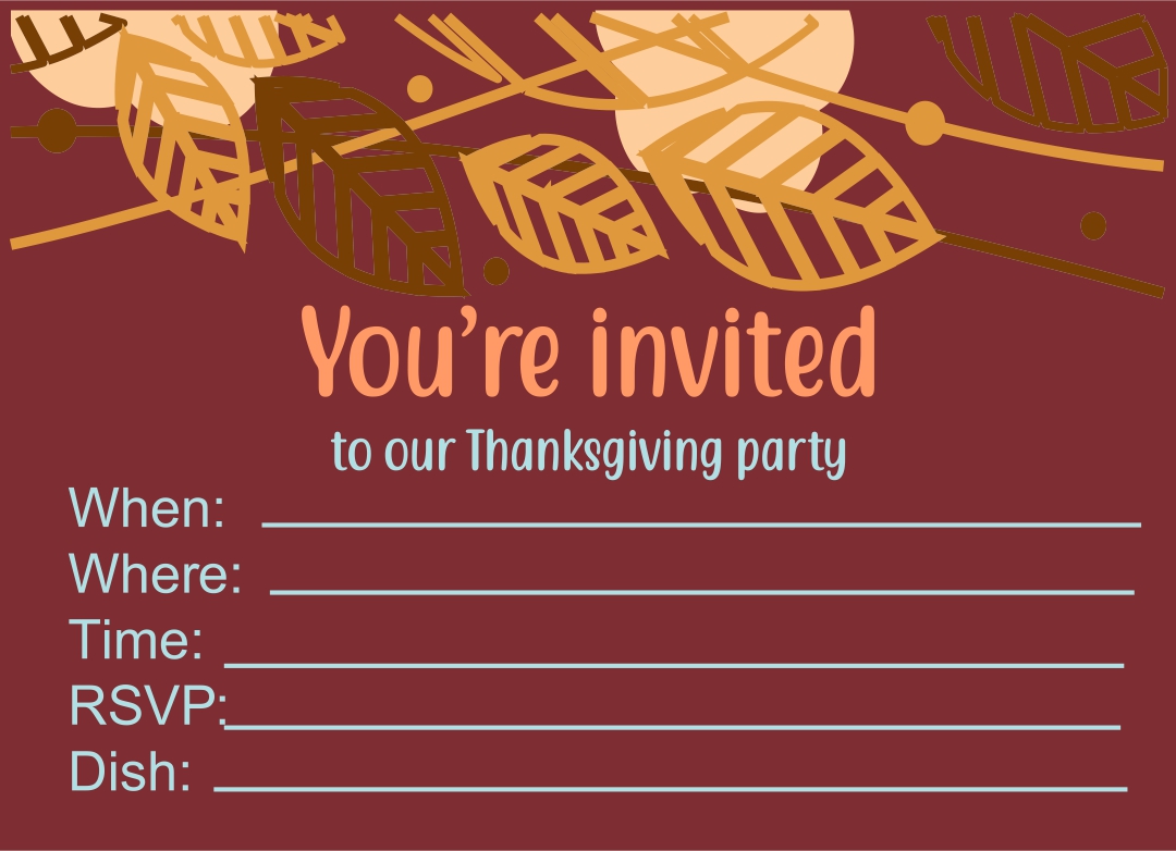 Thanksgiving Party Printables