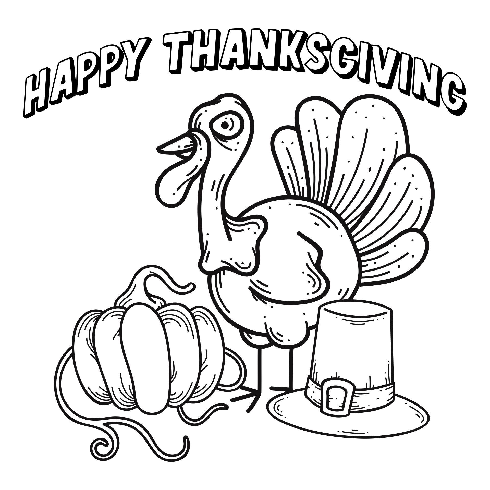 Thanksgiving Turkey Coloring Pages Printables