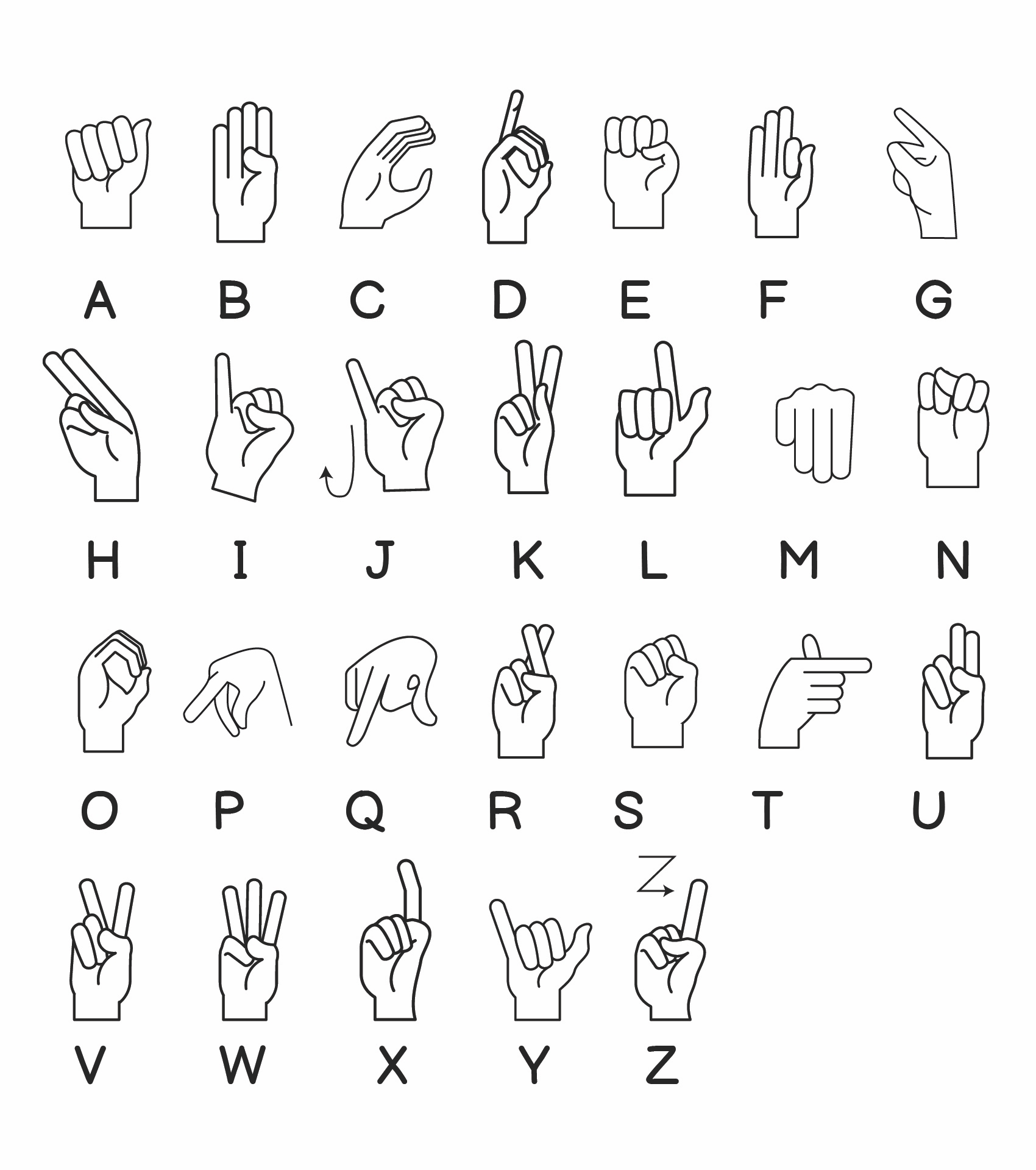 5 Best Printable American Sign Language Words PDF for Free at Printablee