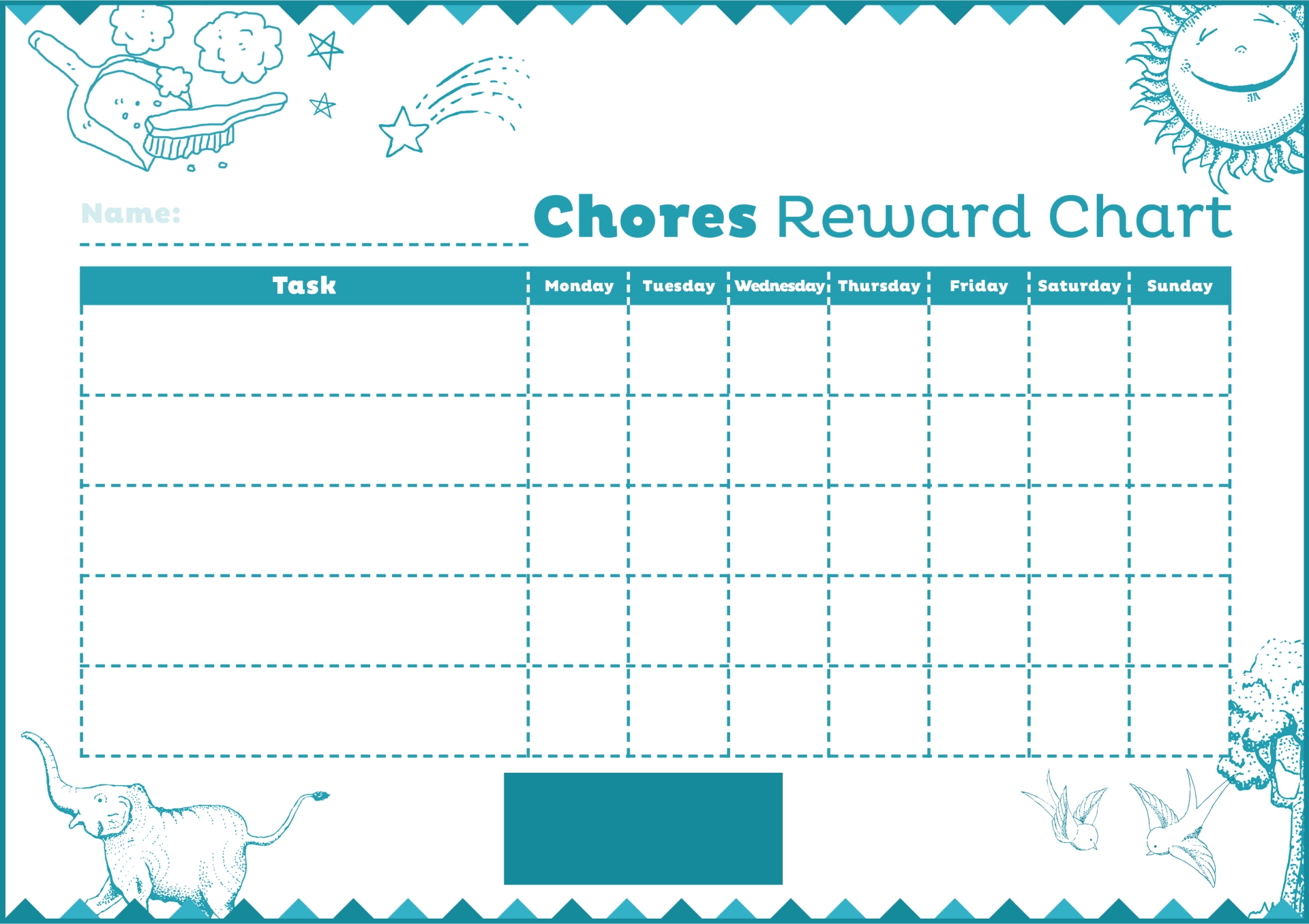 Chore Printable Reward Charts Free