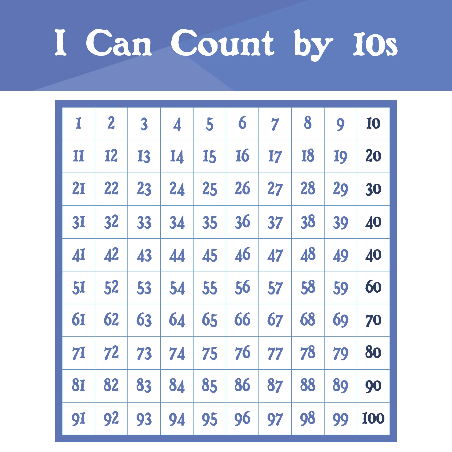 Free Printable Counting To 100 Worksheets Pdf