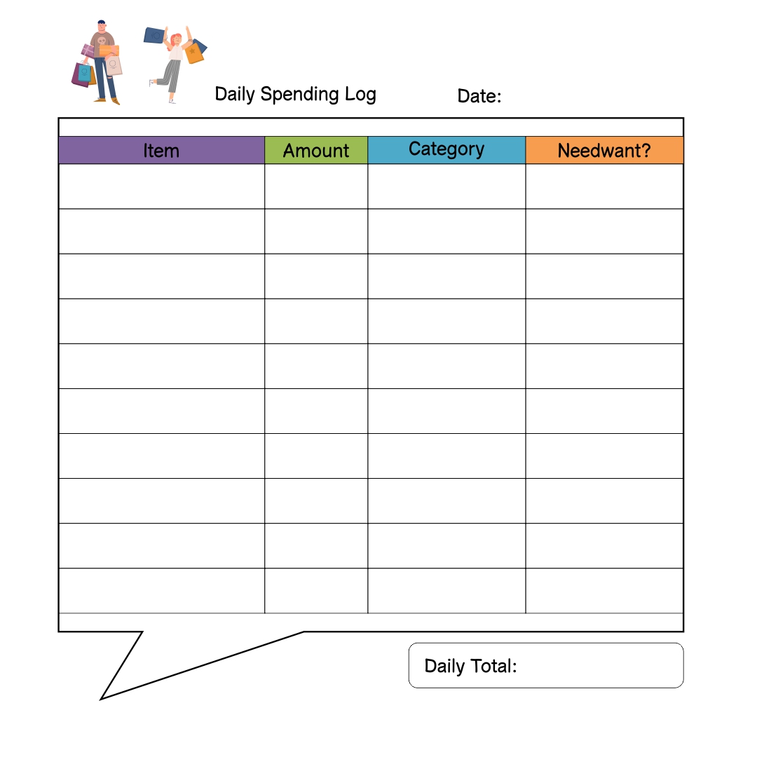 Printable Expense Log