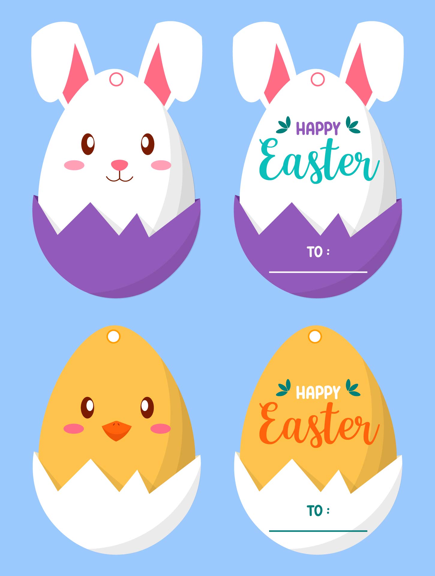 Easter Gift Tags Template