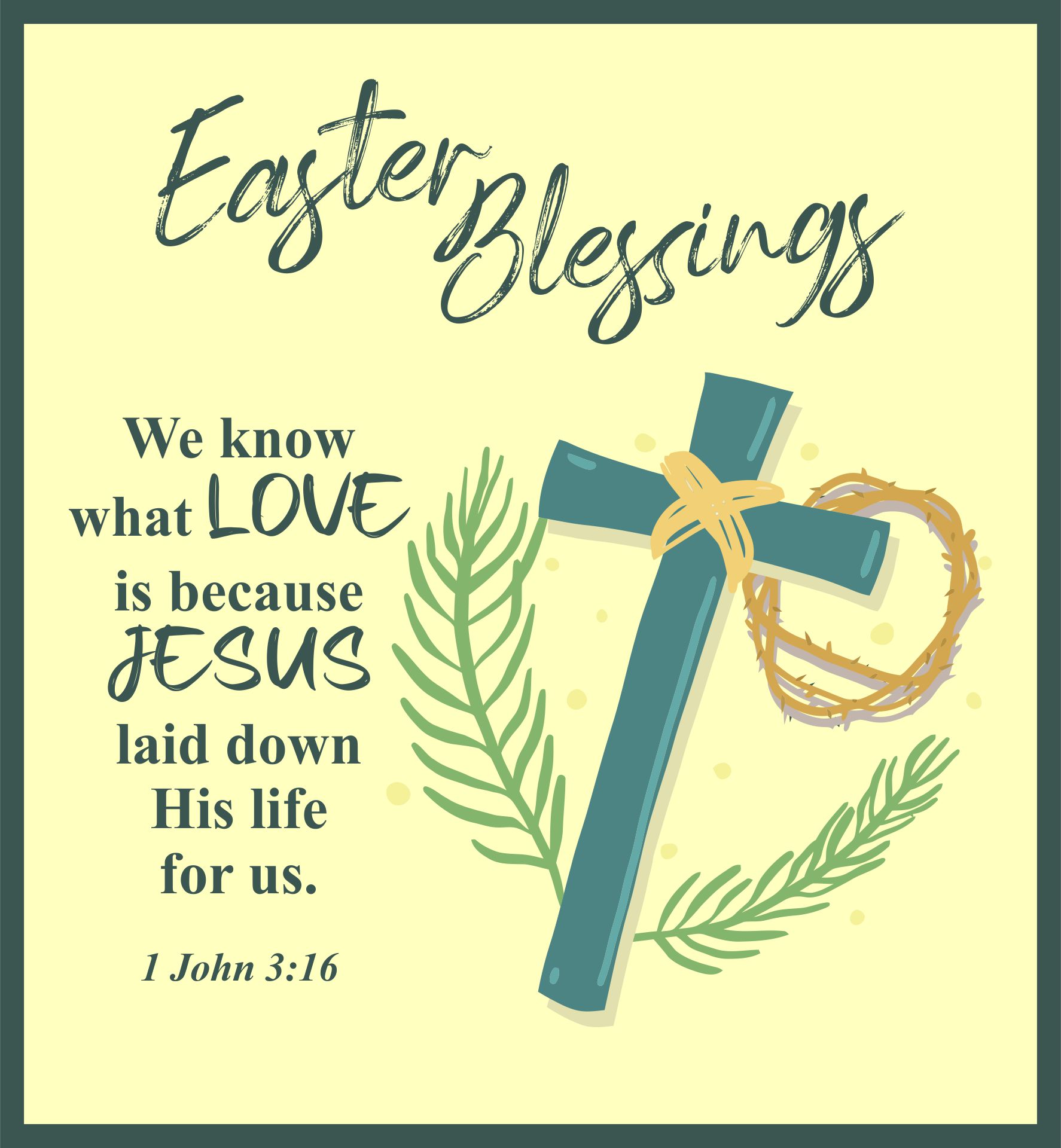 Easter Greeting Cards with Bible