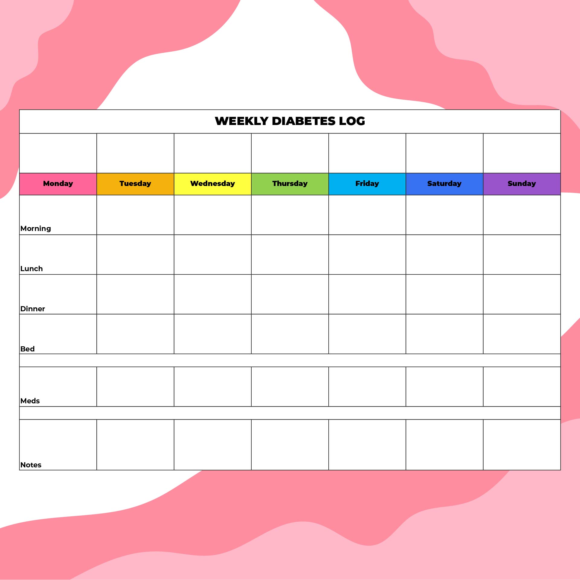 10 Best Diabetic Food Log Sheets Printable - printablee.com