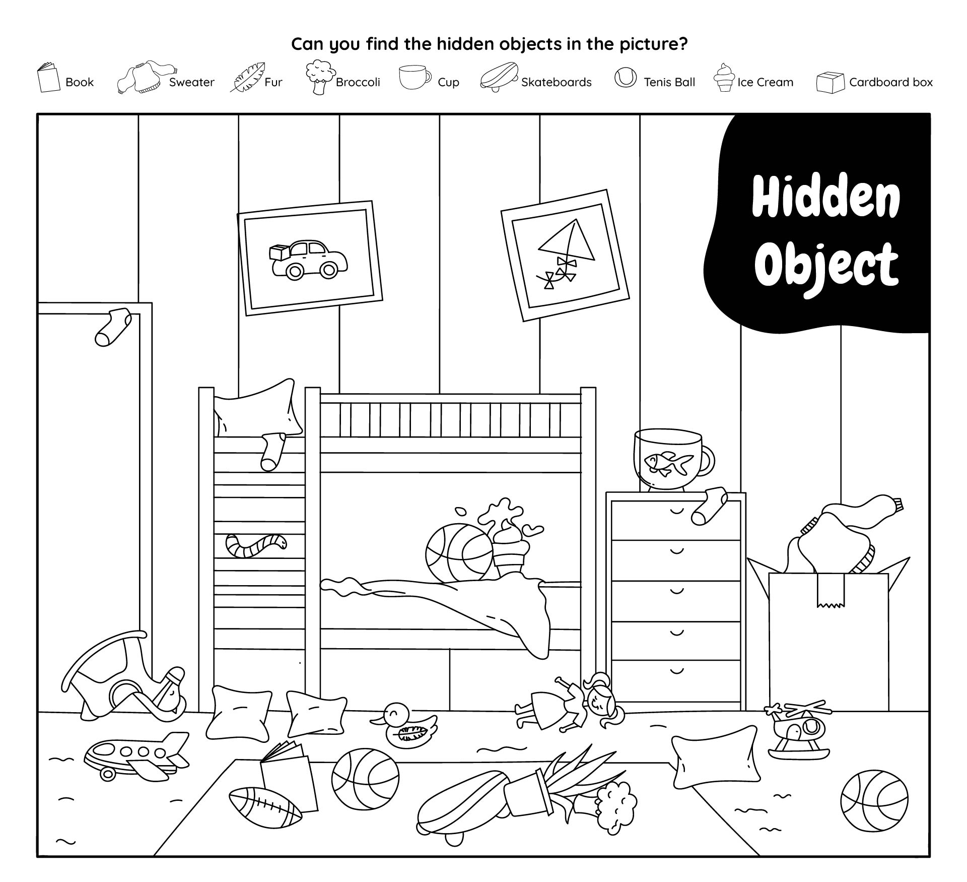 Hidden Object Printable Worksheets