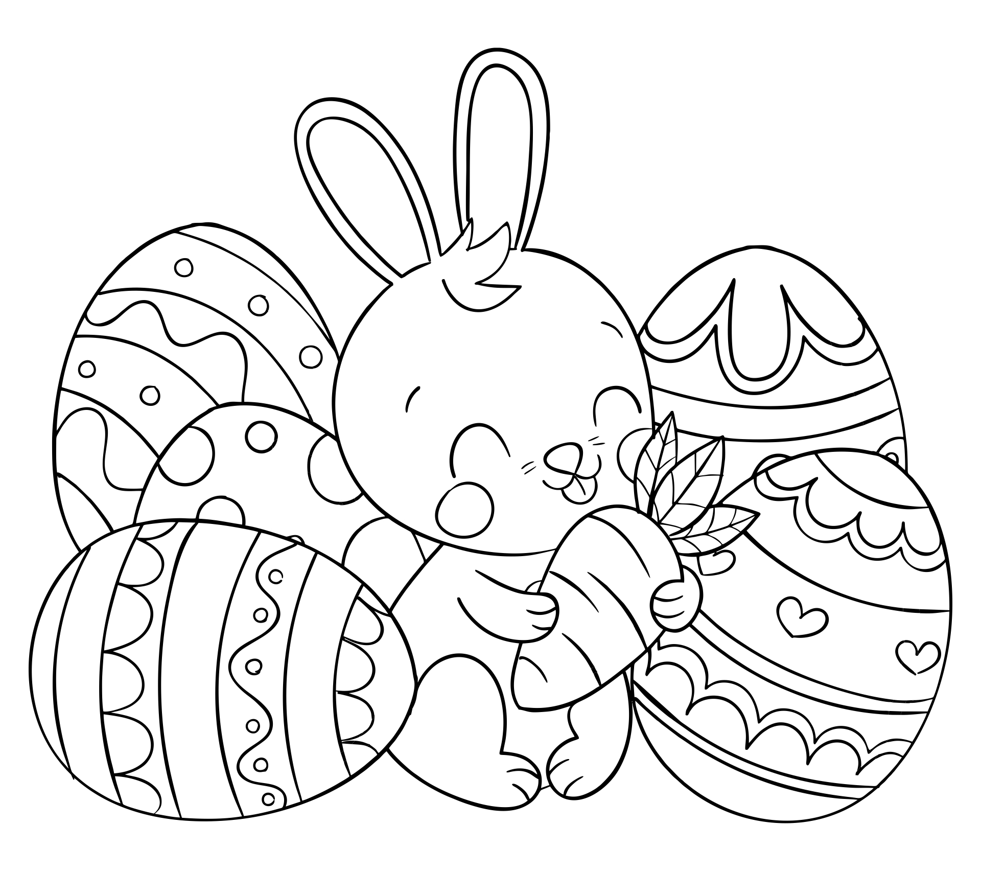  Printable Easter Egg Coloring Page