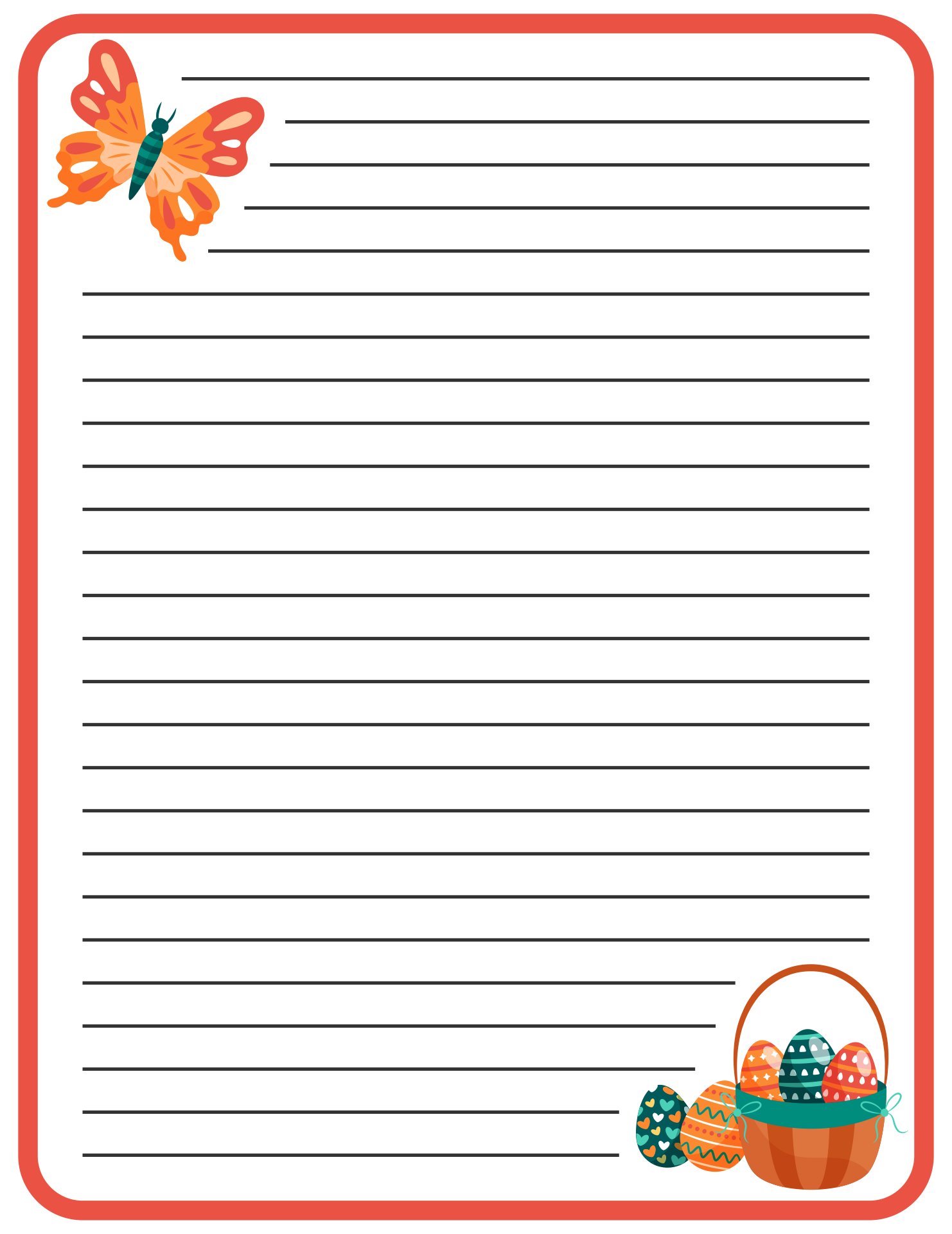 Printable Easter Stationery