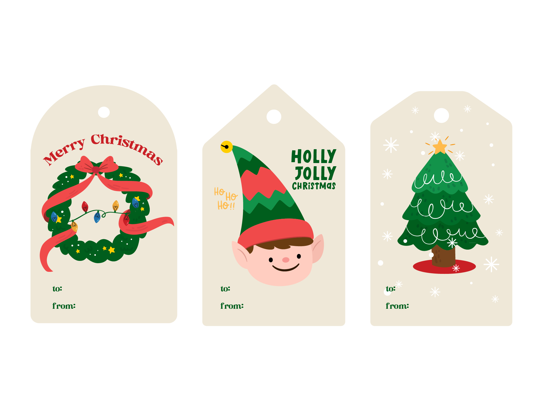 Printable Christmas Tags for Mason Jars