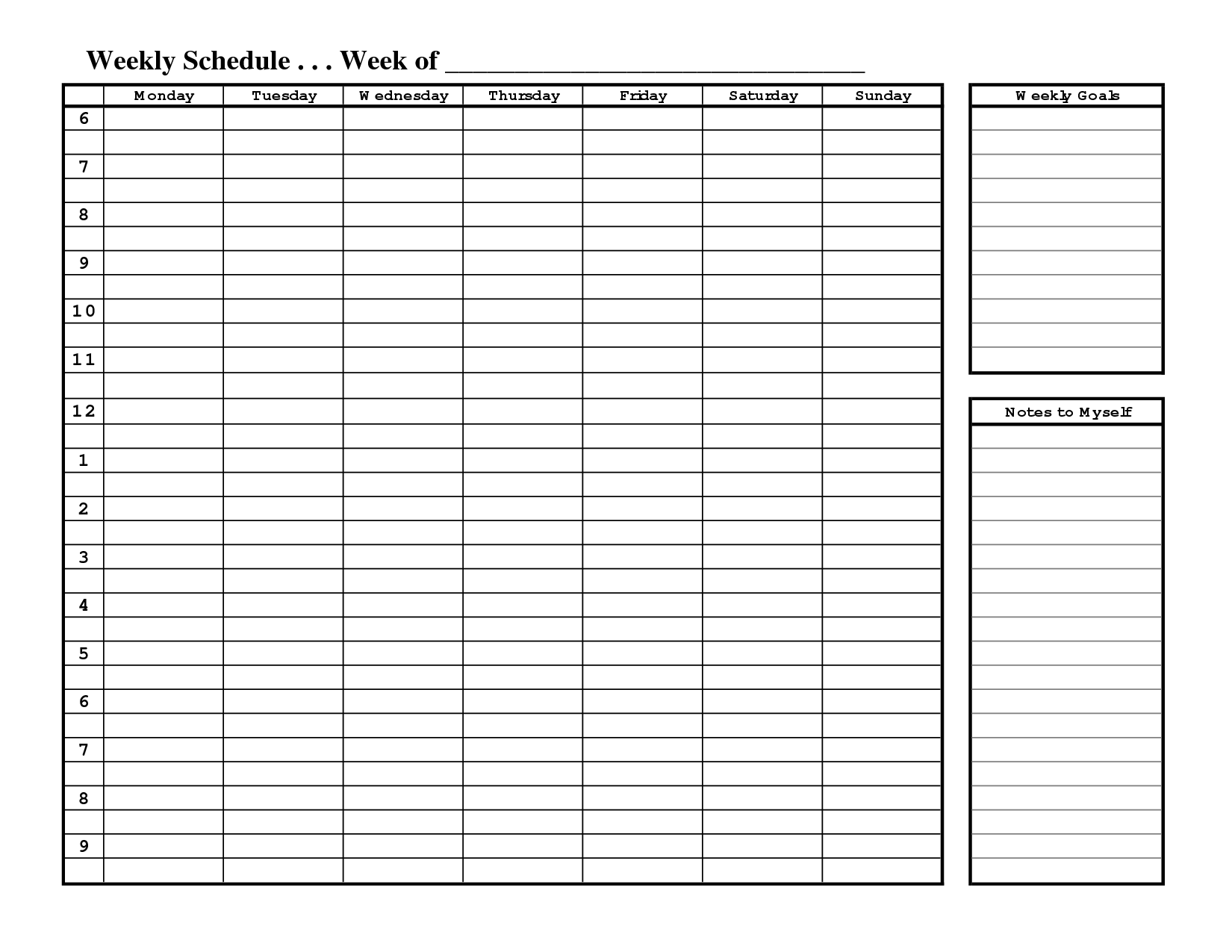 Schedule Printable Images Gallery Category Page 1 - printablee.com