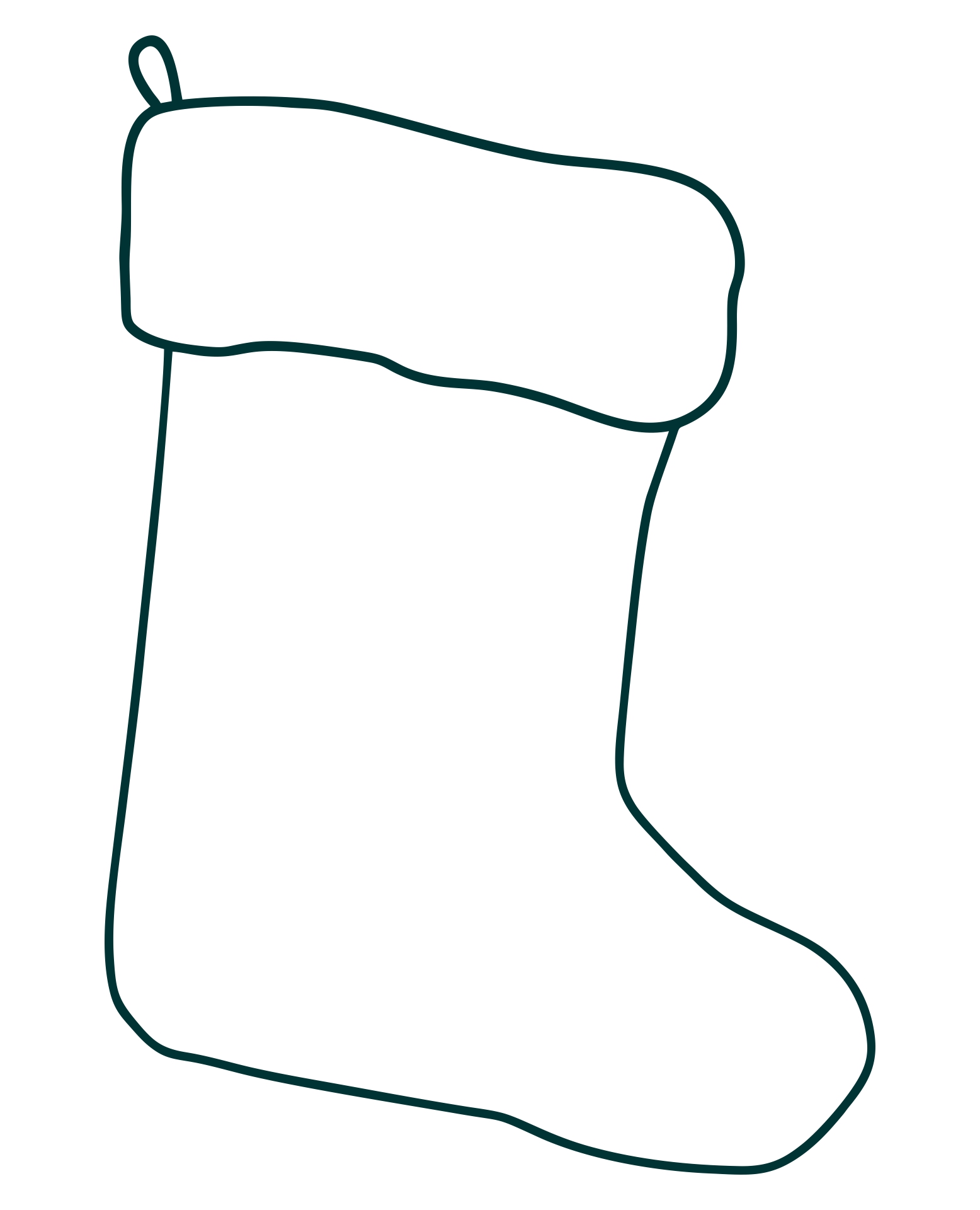 Printable Template Christmas Stocking Pattern