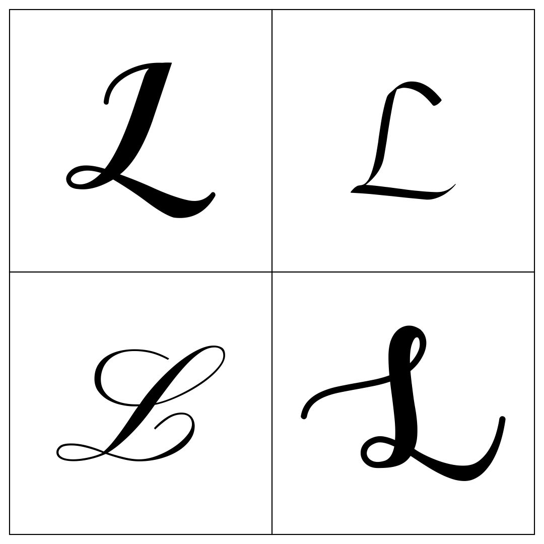 Printable Cursive Letter L