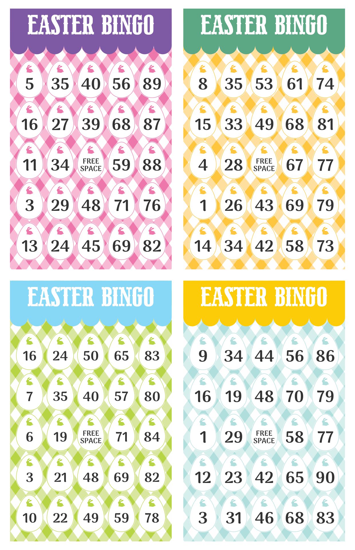 7 Best Free Printable Easter Bingo Number PDF For Free At Printablee