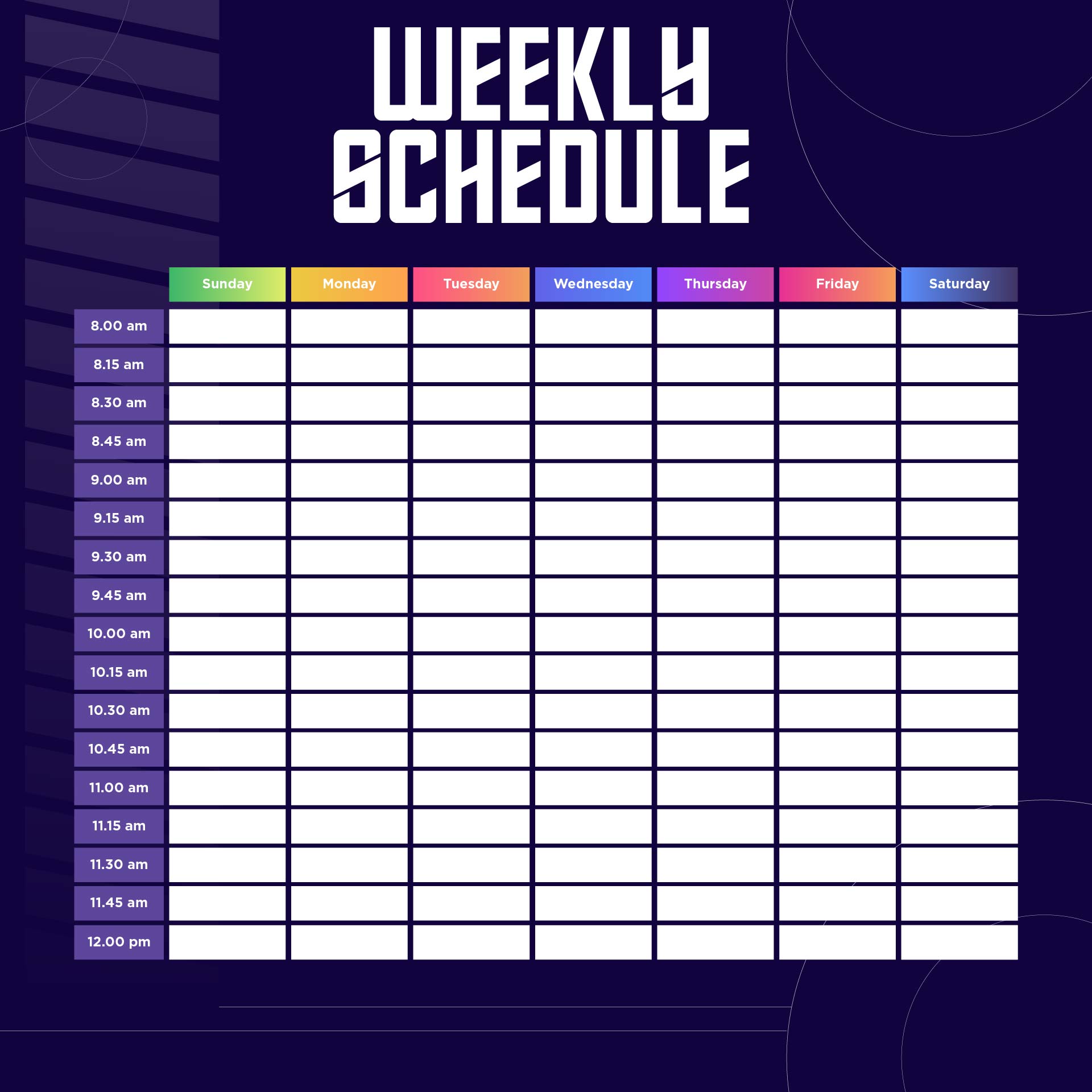  Printable Time Management Calendar