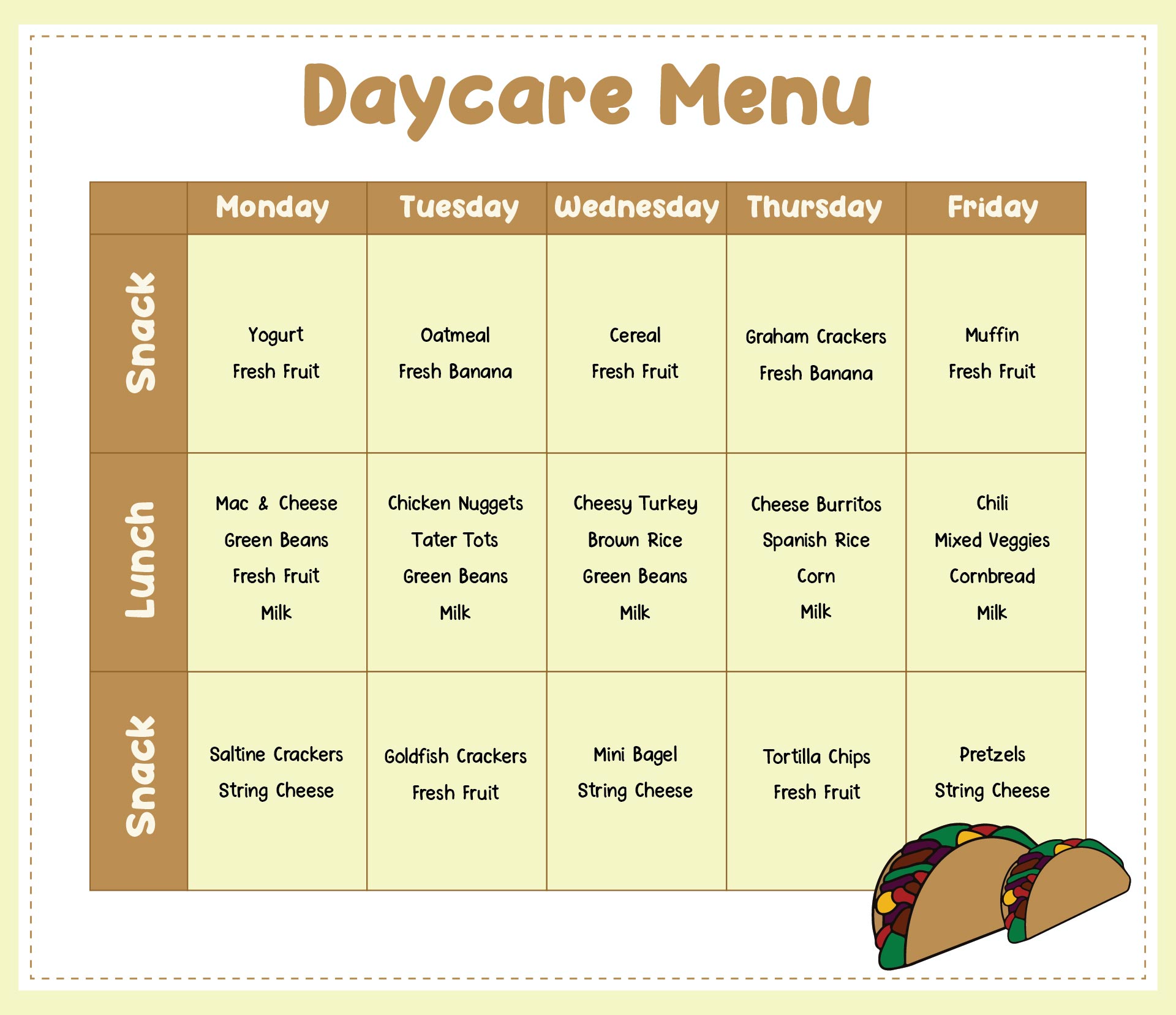 Printable Weekly Menu Template For Daycare printable-weekly-menu-template-for-daycare