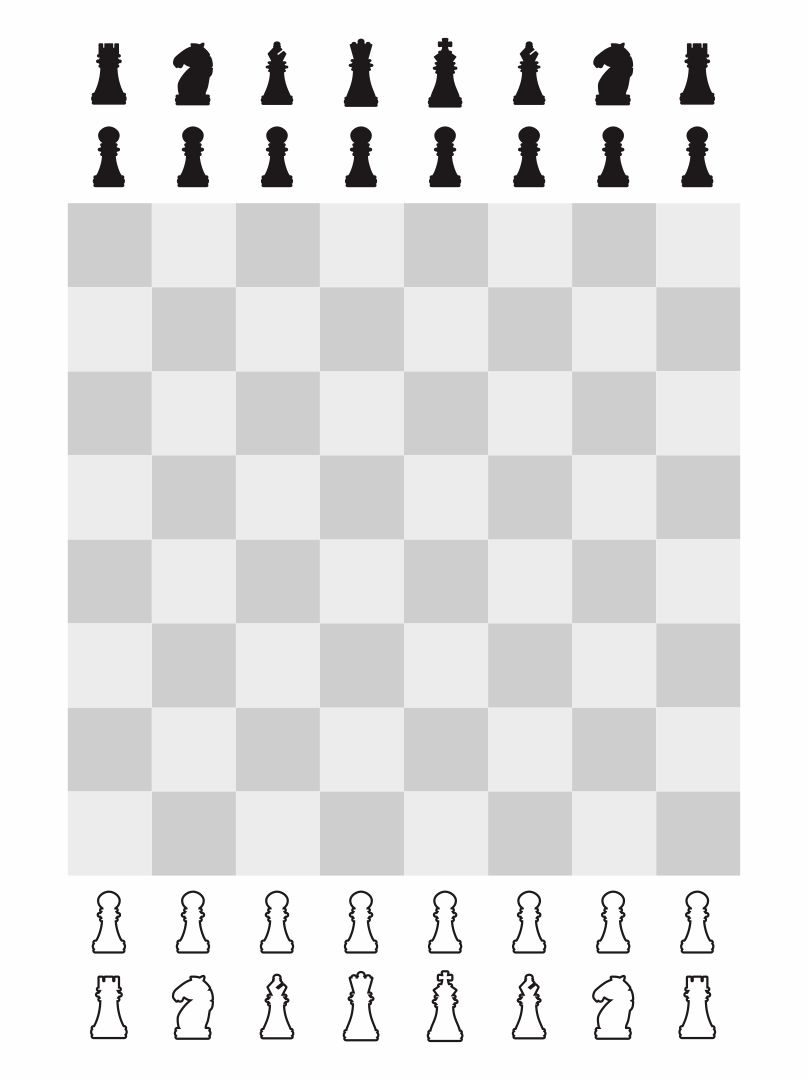 Printable Chess Board Game Pieces