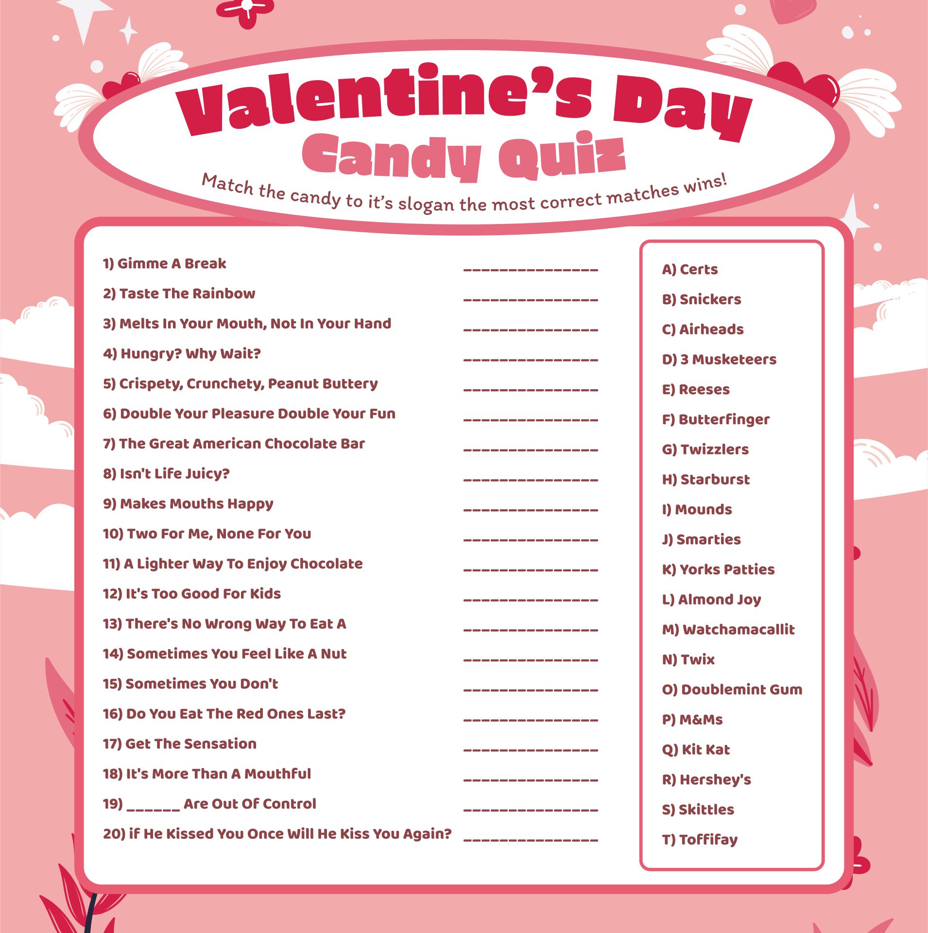 Valentines Day Trivia