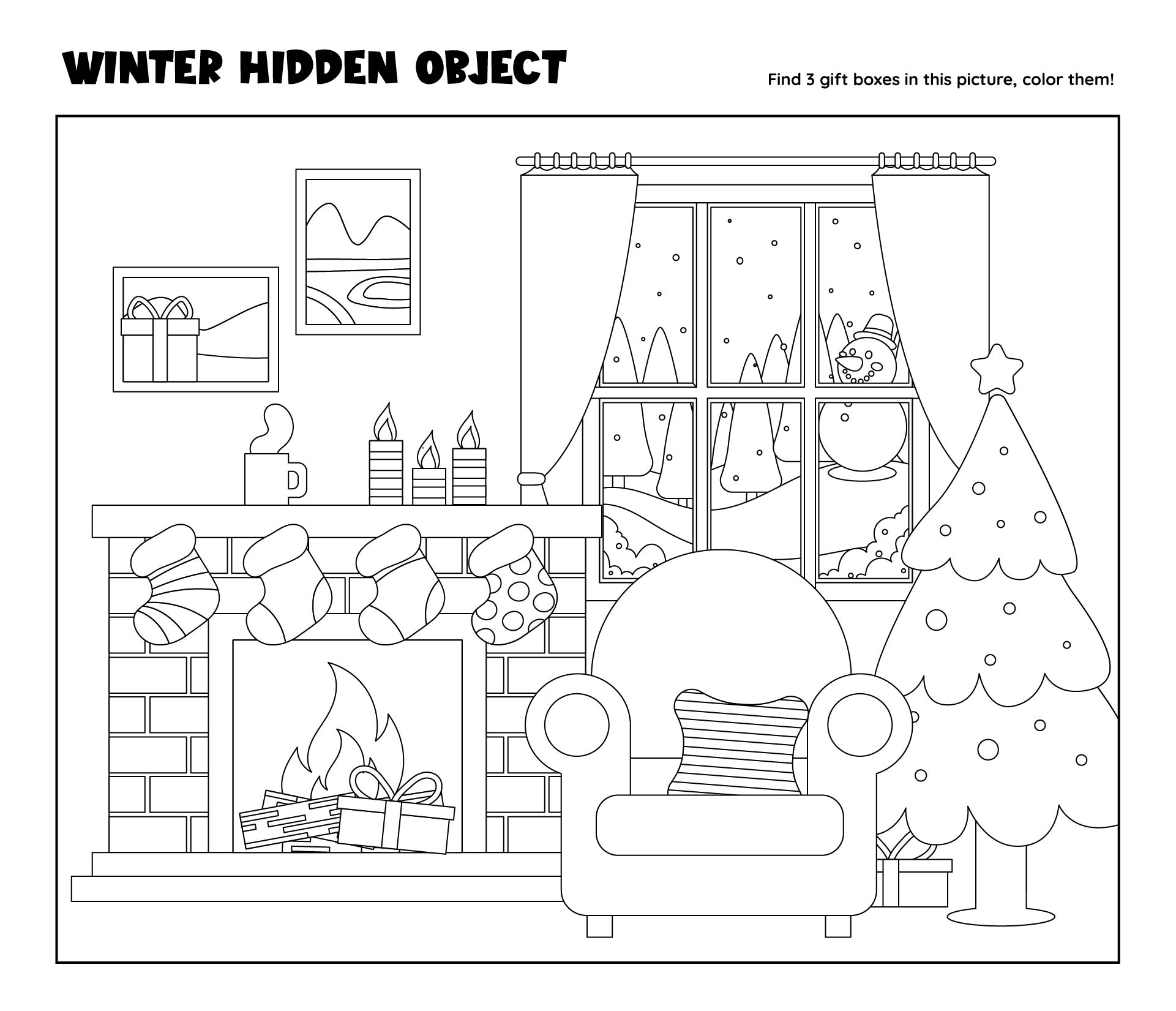 Winter Hidden Objects Printables