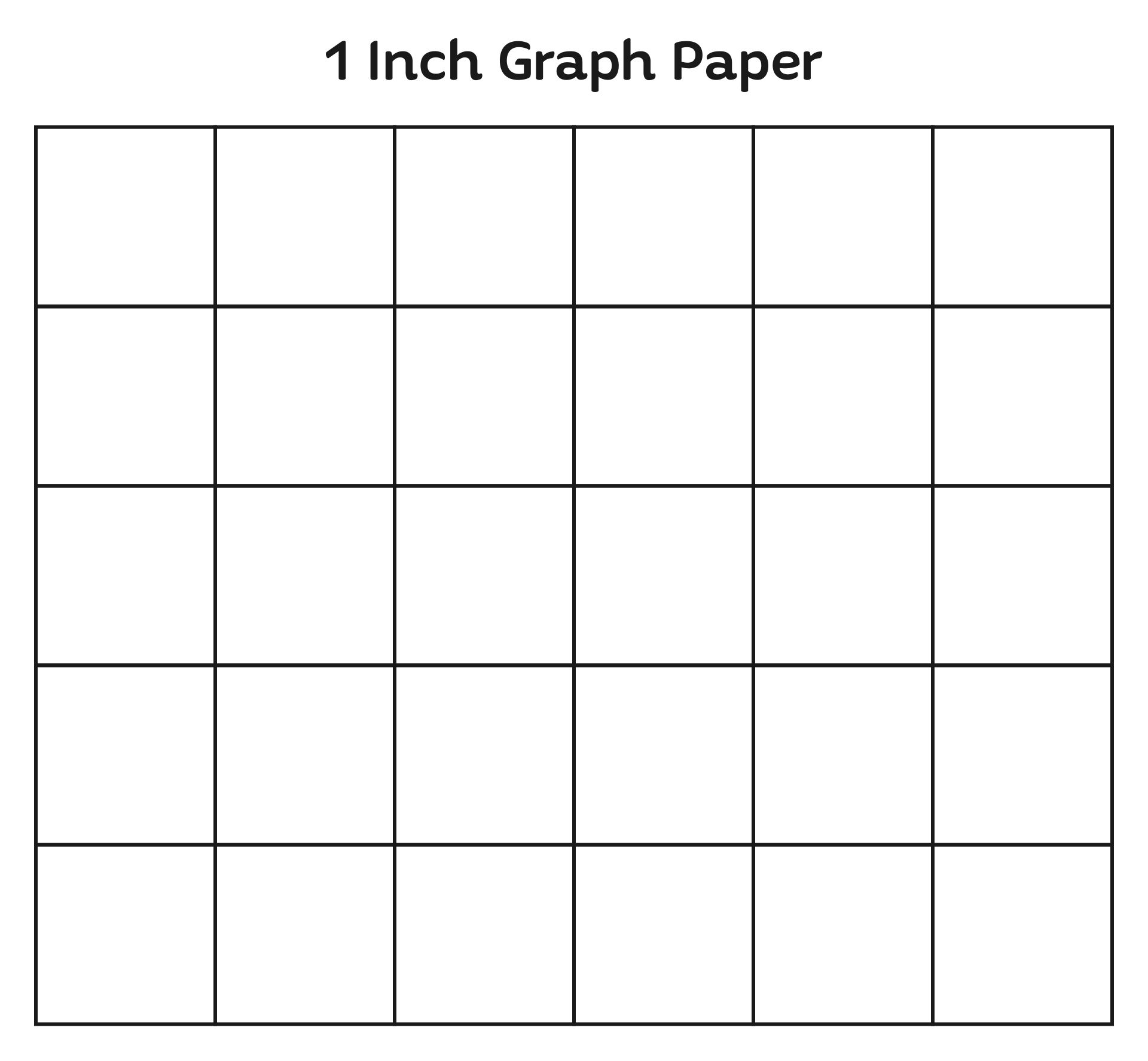 1 Inch Graph Paper Print Outs