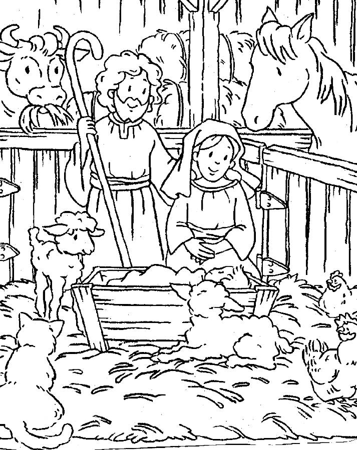 Baby Jesus Christmas Coloring Pages Printable