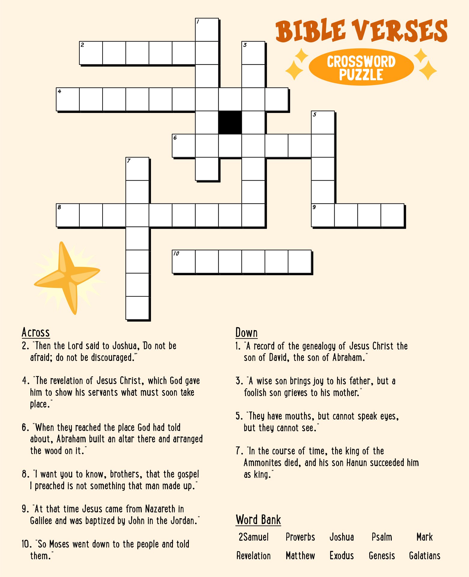 10 Best Printable Christian Crossword Puzzles Printablee