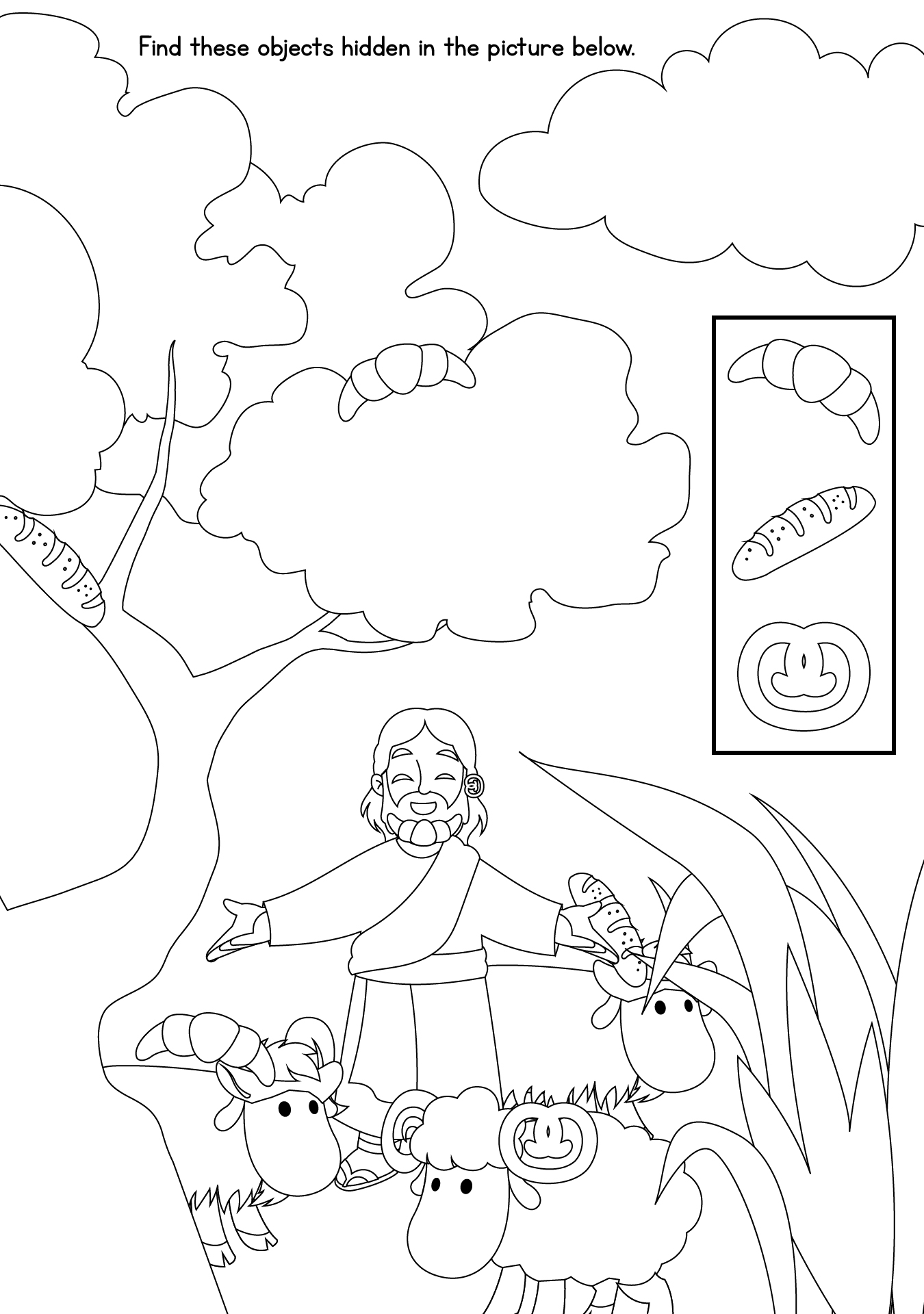 Bible Printables Hidden Objects Puzzle